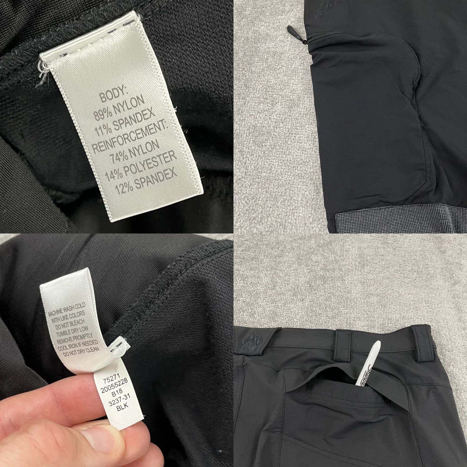 CO VINTAGE Duluth Trading Co Alaskan Hardgear Pants Men 46 x 30 Black Cargo Workwear Outdoor Size US 30 / EU 46 - 8 Thumbnail
