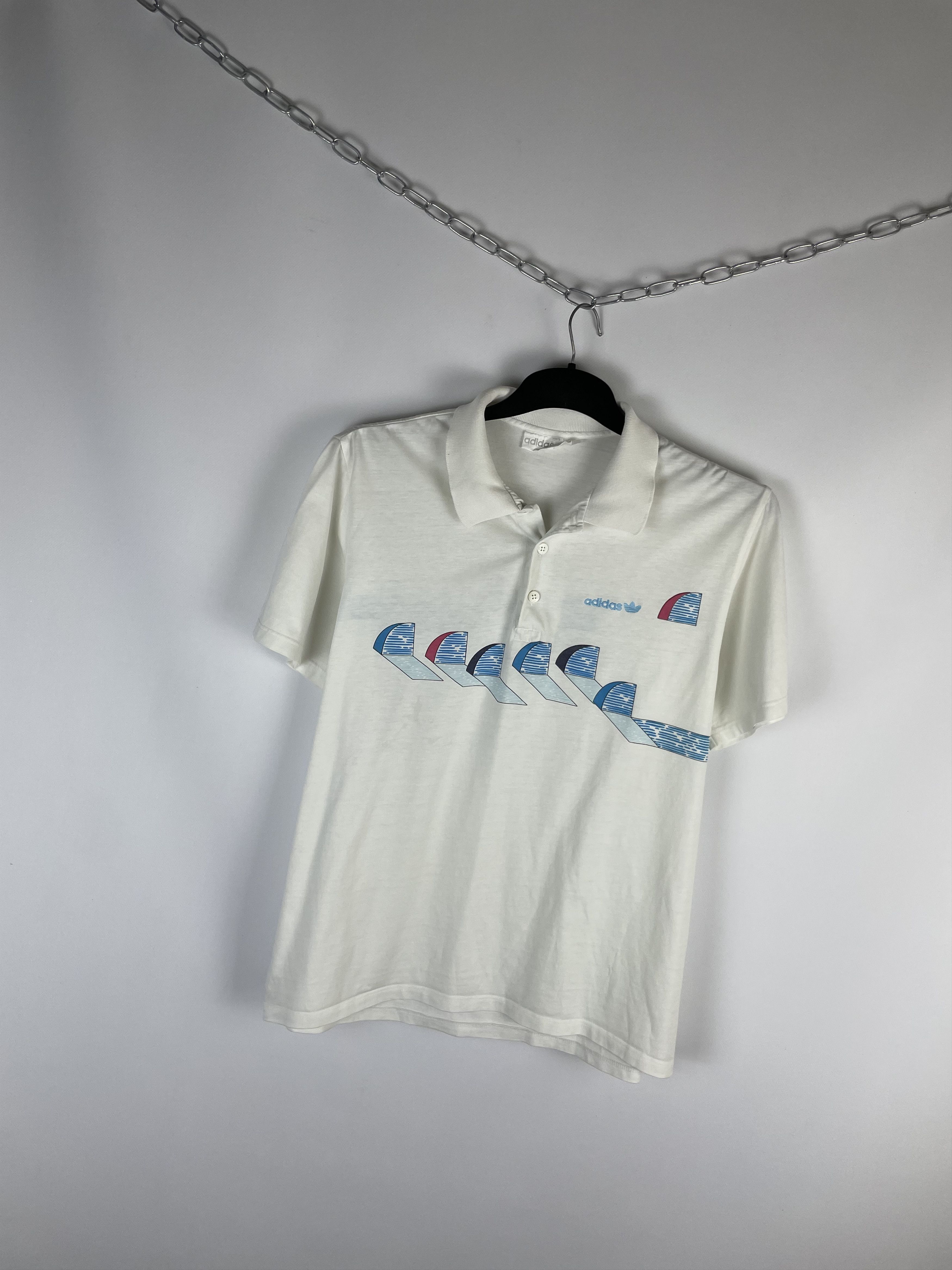 Adidas 90s Vintage Adidas Tennis Art Polo Shirt Size US S / EU 44-46 / 1 - 2 Thumbnail