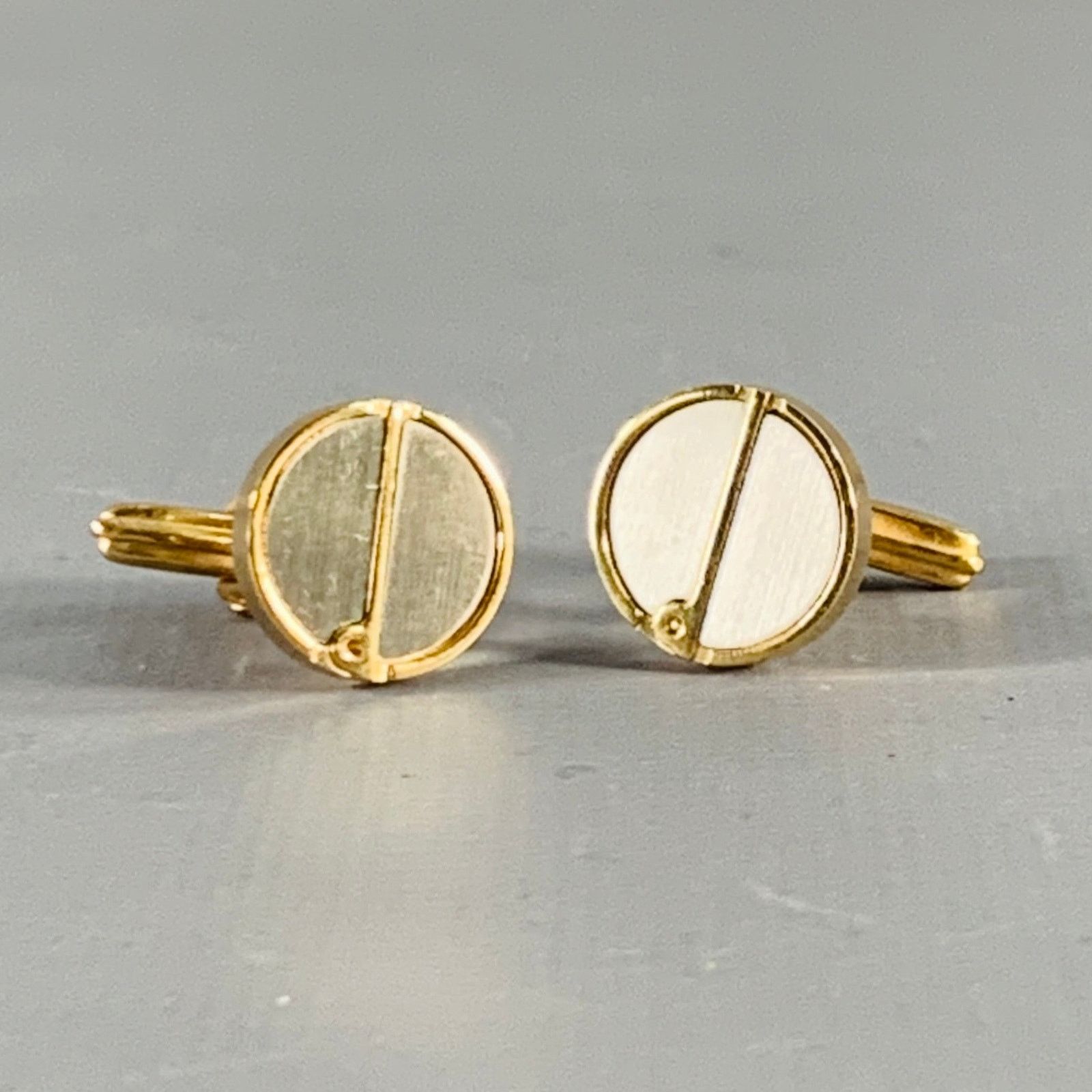 Alfred Dunhill DUNHILL Vintage Gold Silver Monogram Metal Cuff Links Size ONE SIZE - 1 Thumbnail