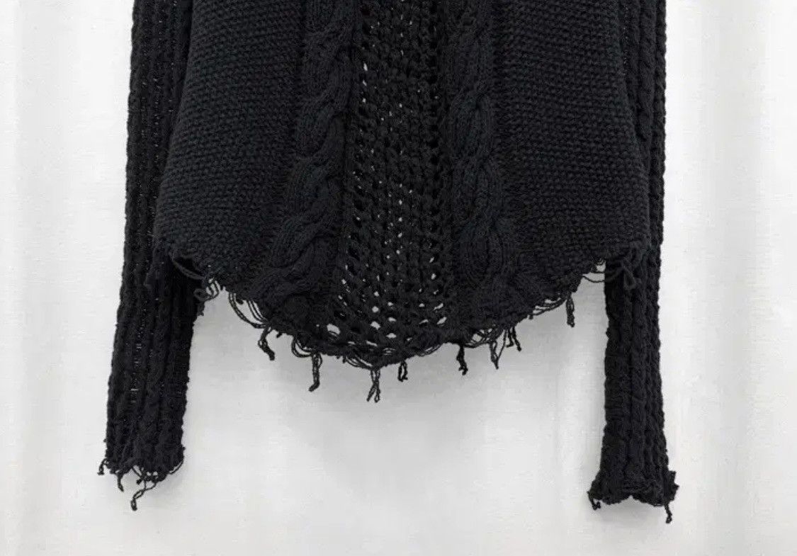 Balmain Balmain Mens Destroyed See-Through Cable Knit Size US M / EU 48-50 / 2 - 7 Thumbnail