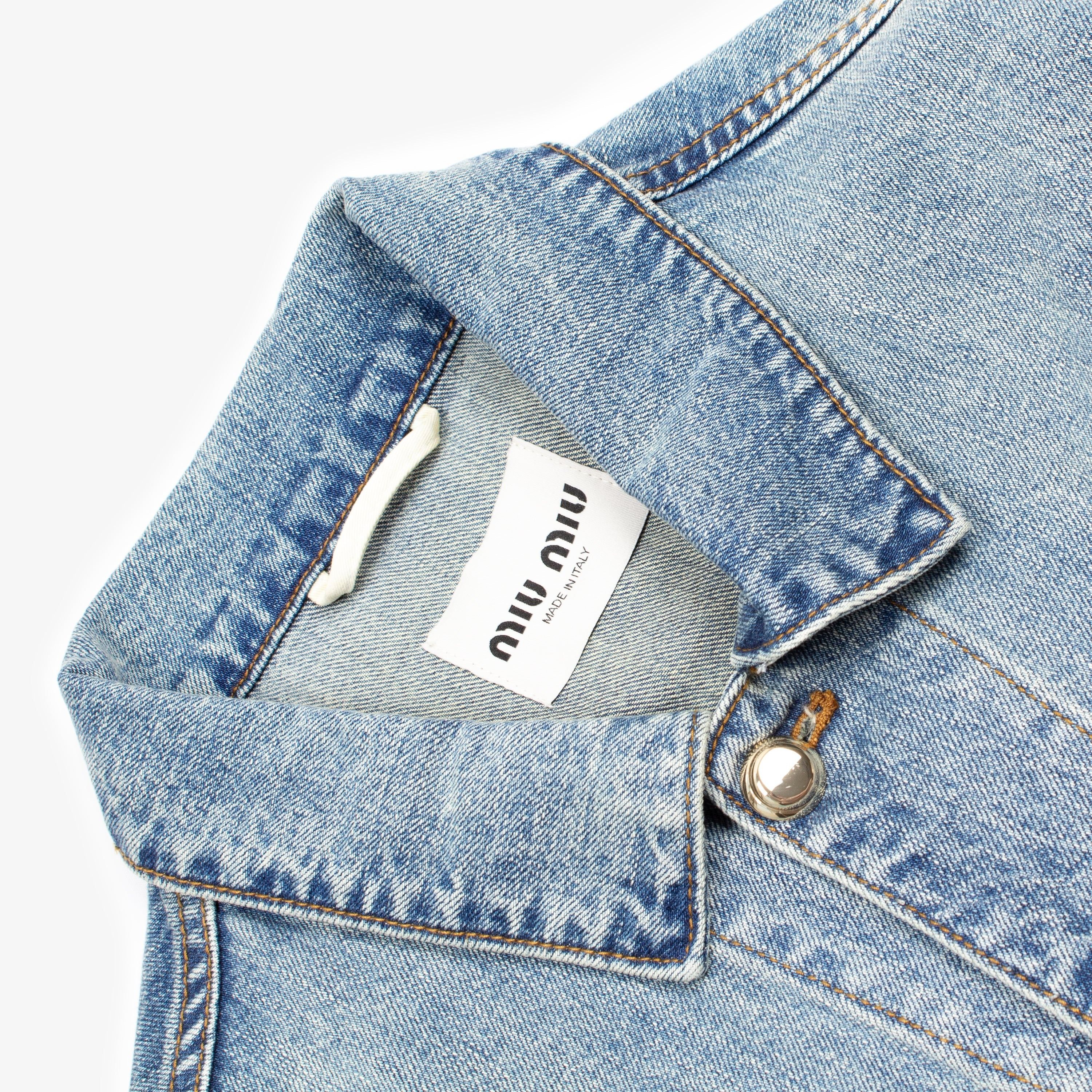 Miu Miu MIU MIU DENIM TRUCKER JACKET Size US L / EU 52-54 / 3 - 4 Thumbnail