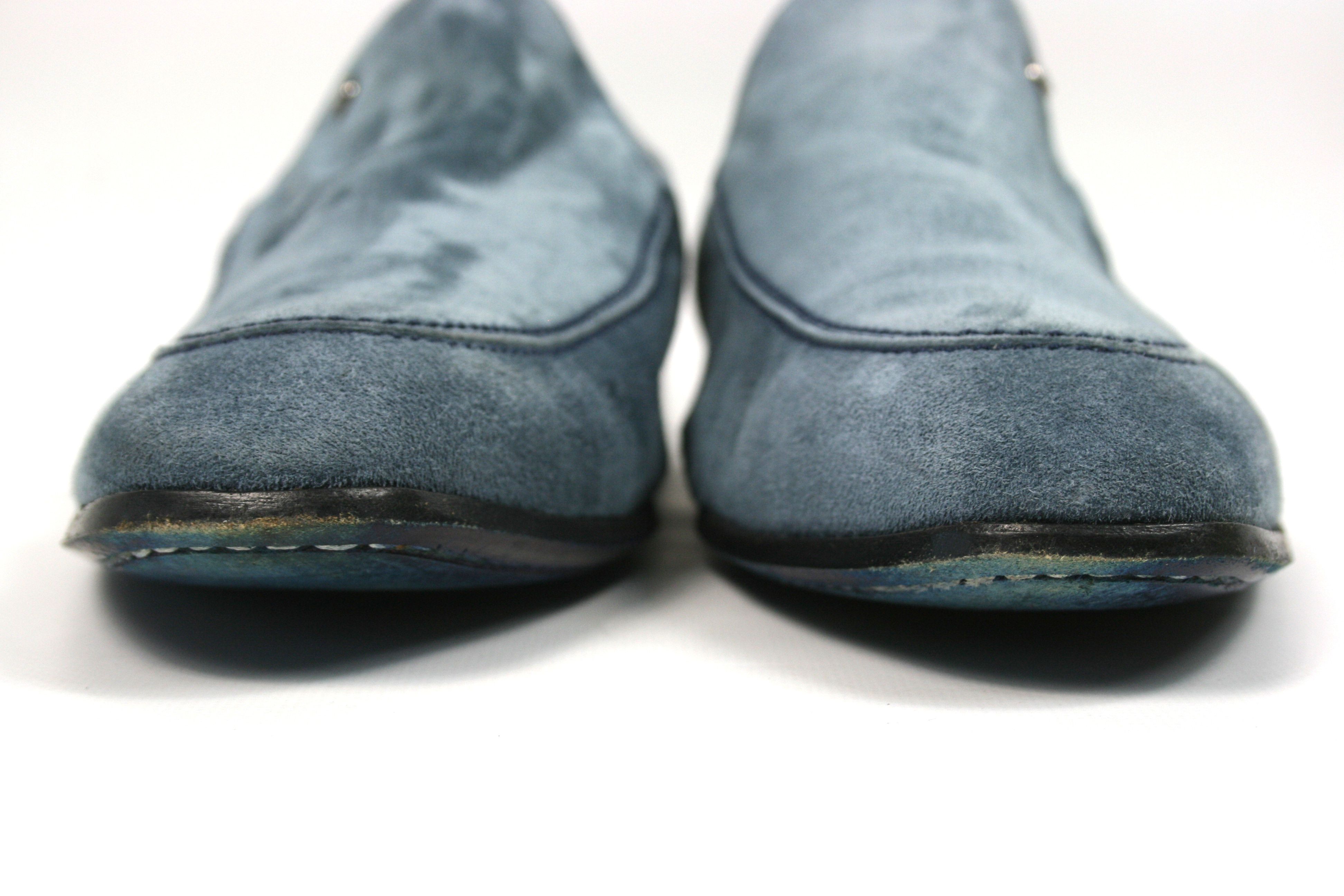 Zilli Suede Ostrich Leather Loafers Size US 11 / EU 44 - 3 Thumbnail
