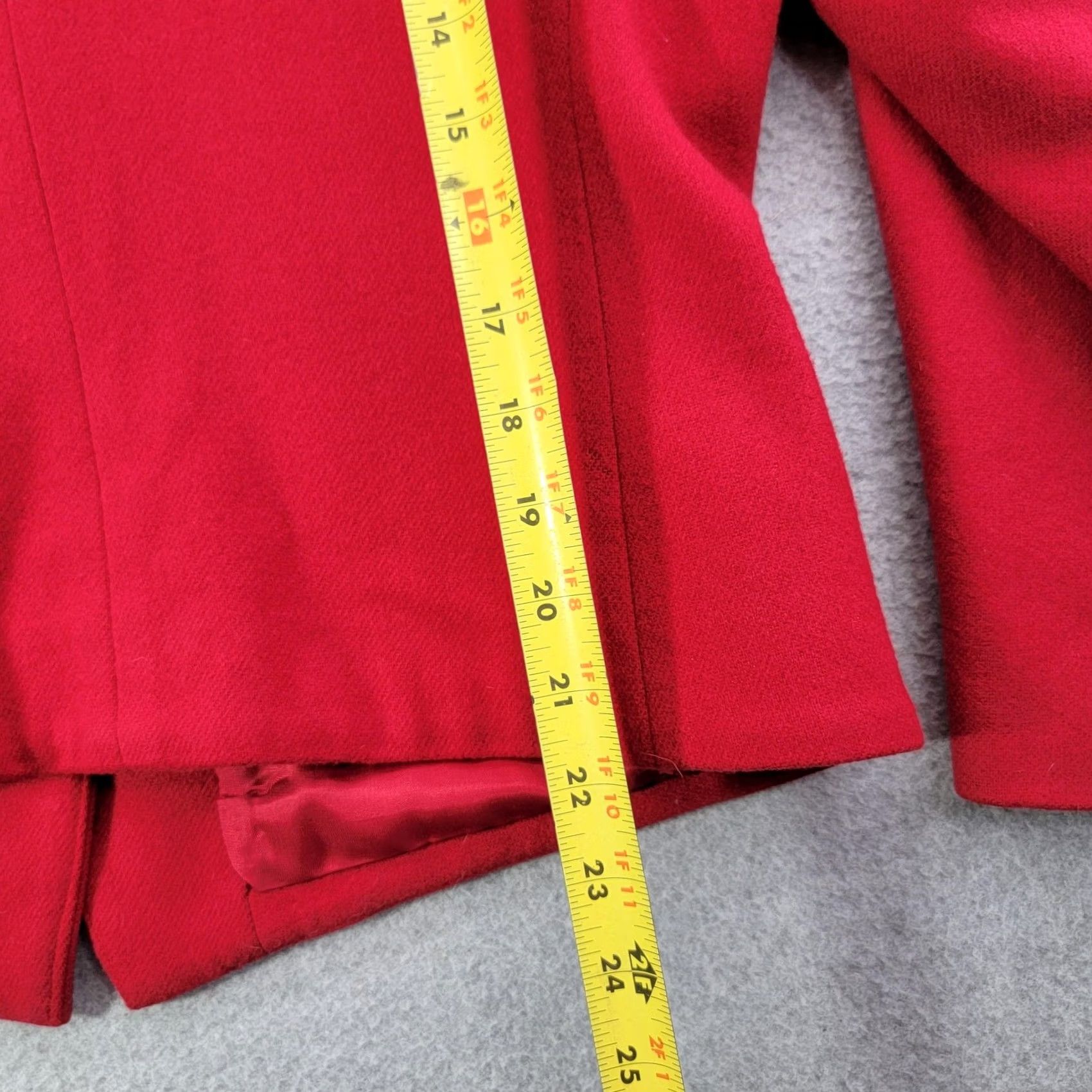 Orvis Orvis Blazer Womens 8 Red Wool Velvet Collar Button Front Lined Tailored USA Size M / US 6-8 / IT 42-44 - 6 Thumbnail