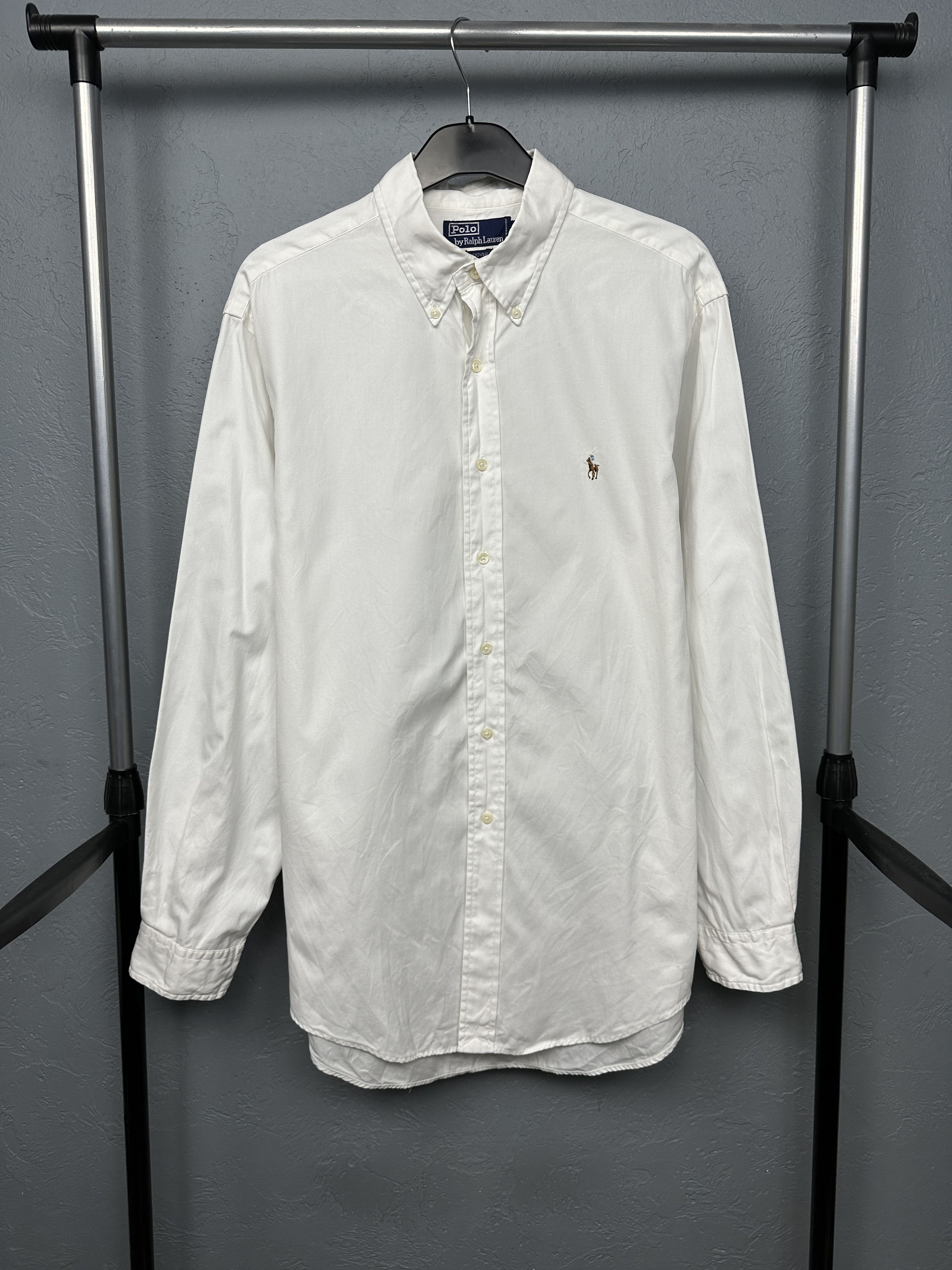 Polo Ralph Lauren Polo Ralph Lauren 90s Vintage Mens Long Sleeve White Shirt Size US XL / EU 56 / 4 - 1 Thumbnail