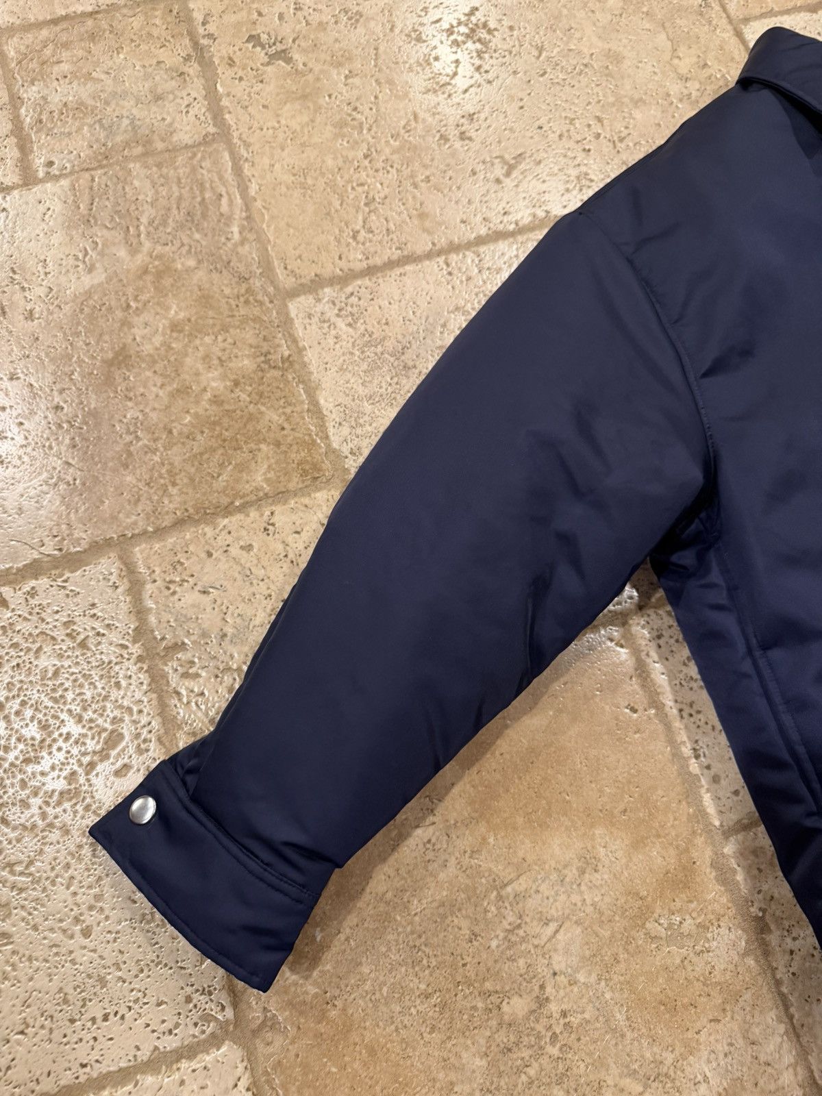 Prada Prada Re-Nylon Padded Checked Line Blouson Navy Jacket Size XXS / US 00 / IT 34 - 11 Thumbnail
