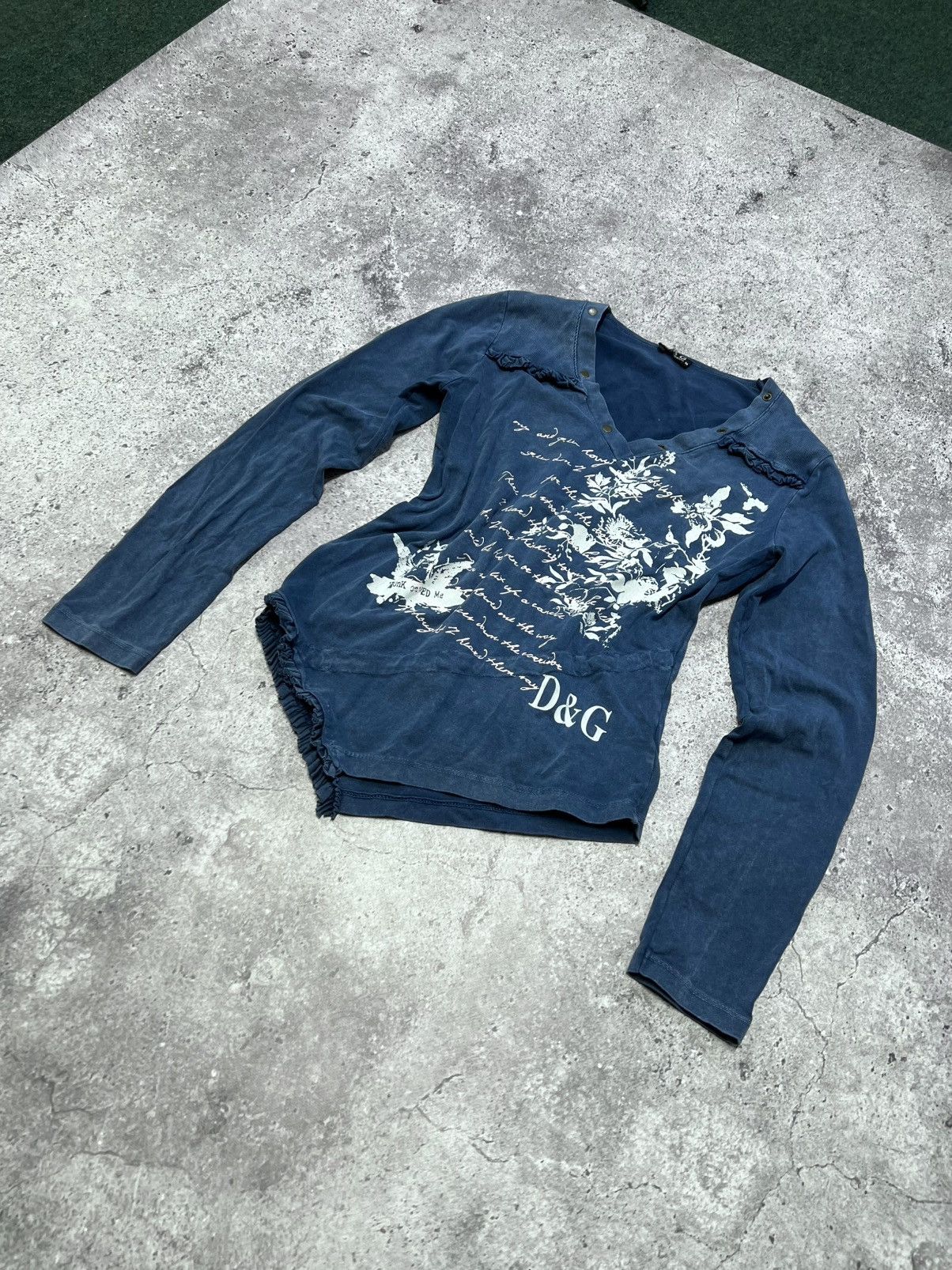 Dolce & Gabbana VTG Dolce & Gabbana All Over Print Top Long Sleeve Y2K Style Size M / US 6-8 / IT 42-44 - 3 Thumbnail