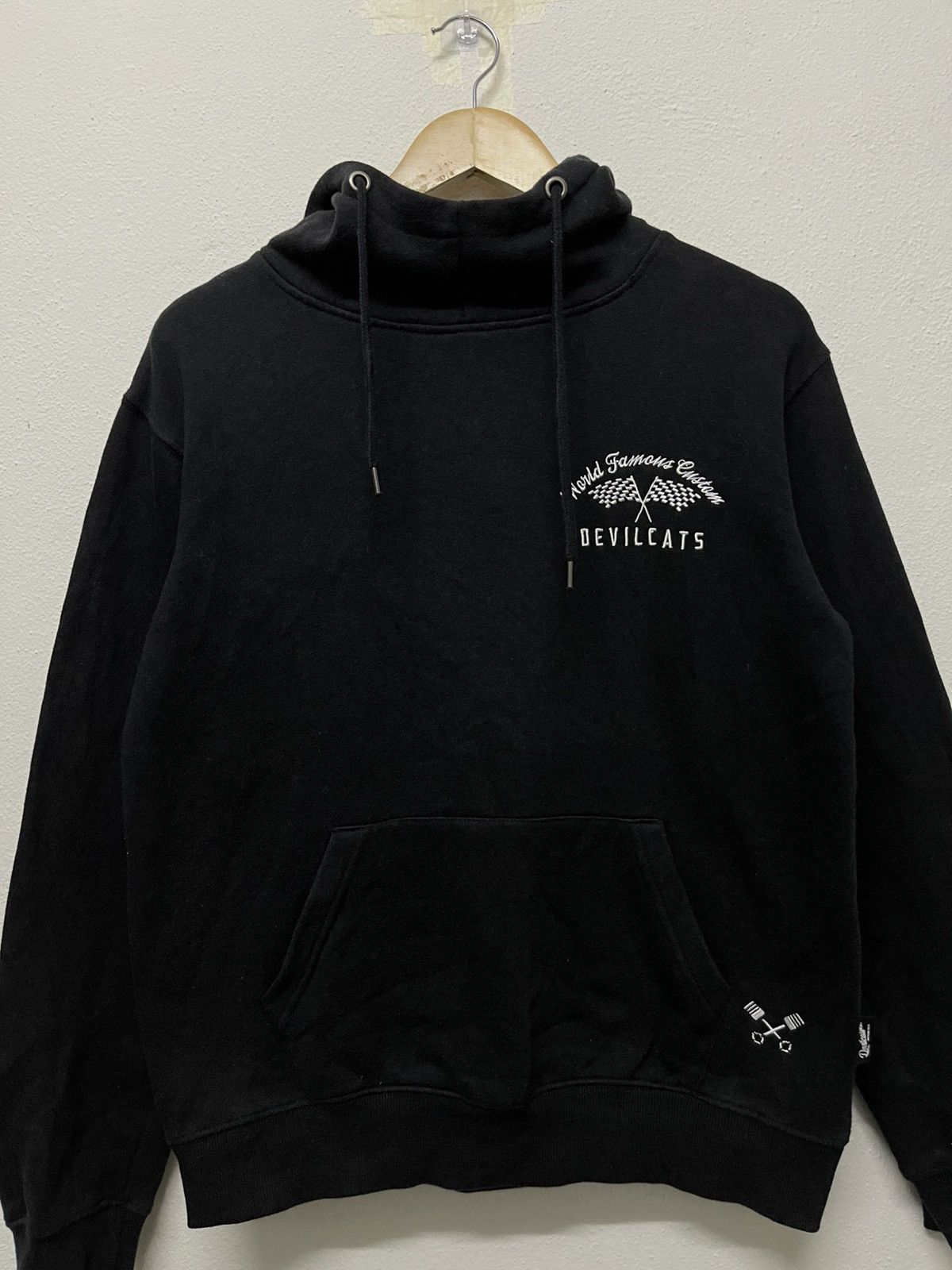 If Six Was Nine 2000s DEVILCATS BLACK MOTORCYCLE PULLOVER HOODIE Size US M / EU 48-50 / 2 - 5 Thumbnail