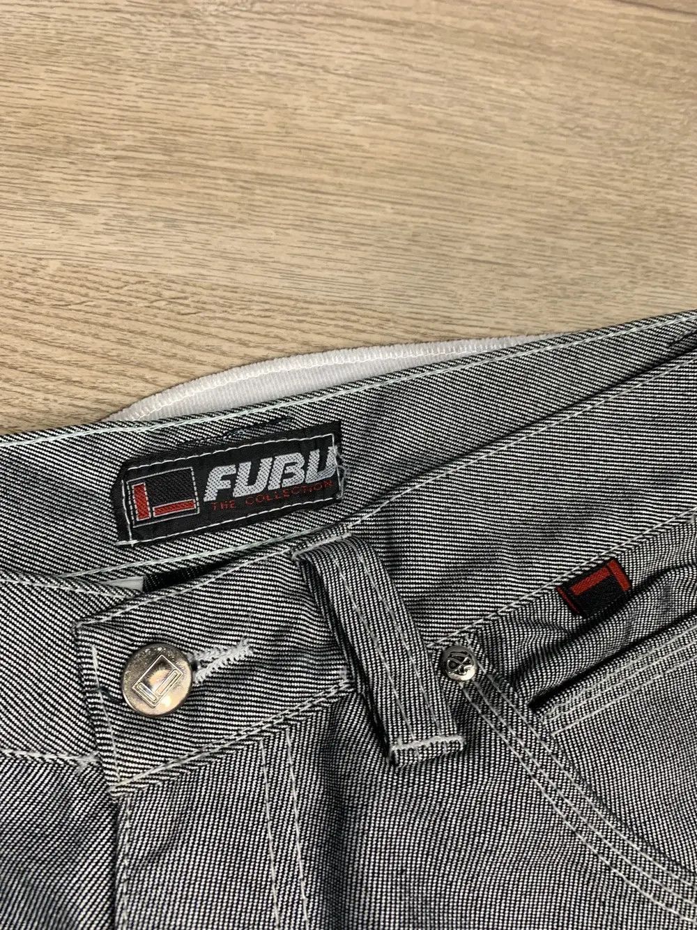 Fubu Vintage Fubu Silver Baggy Pants Jeans Rap Swag Y2K Drip Size US 29 - 7 Thumbnail