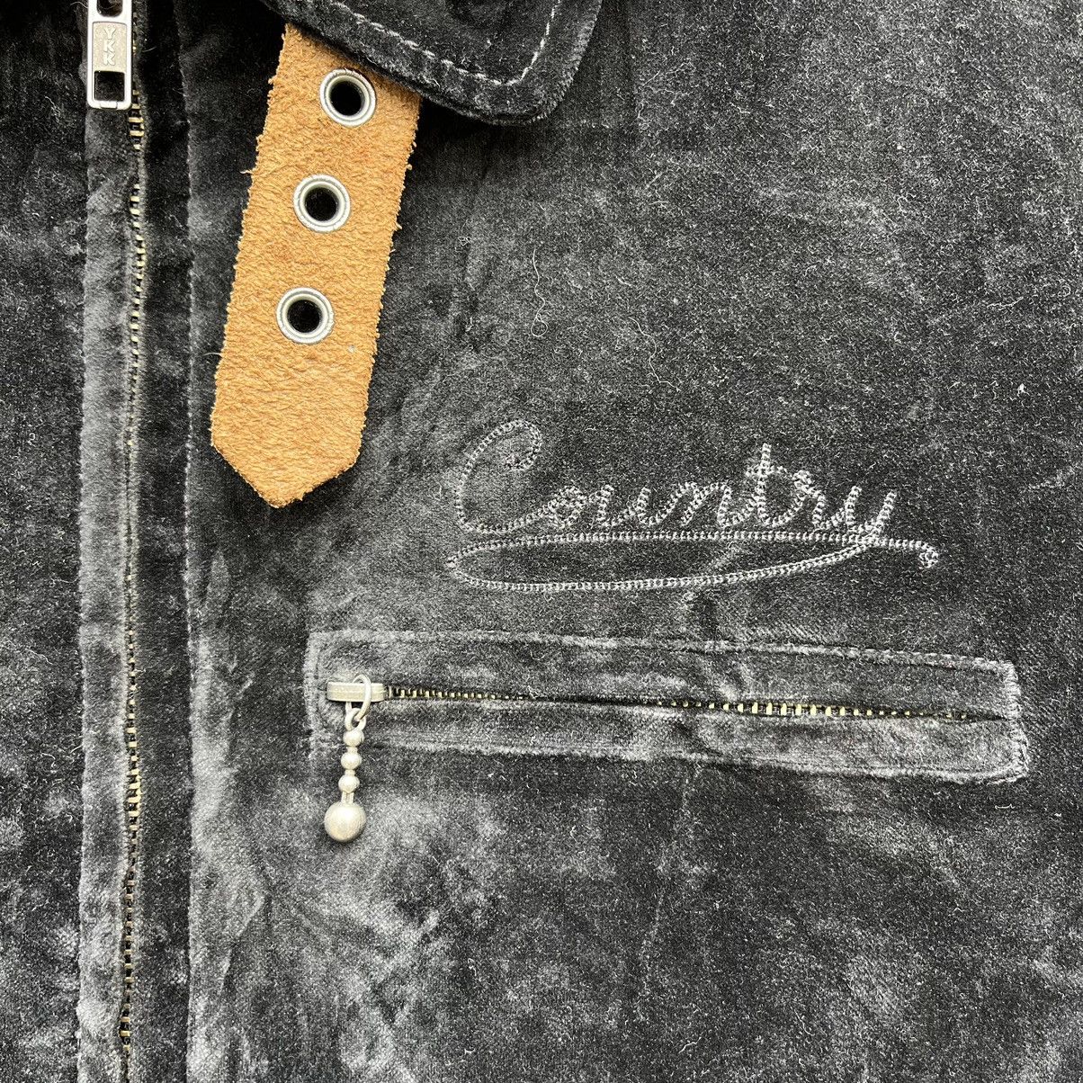 Japanese Brand × Journal Standard × Vintage Vintage Journal Standard Velvet Cow Belt Fur Work Jacket Size US M / EU 48-50 / 2 - 4 Thumbnail