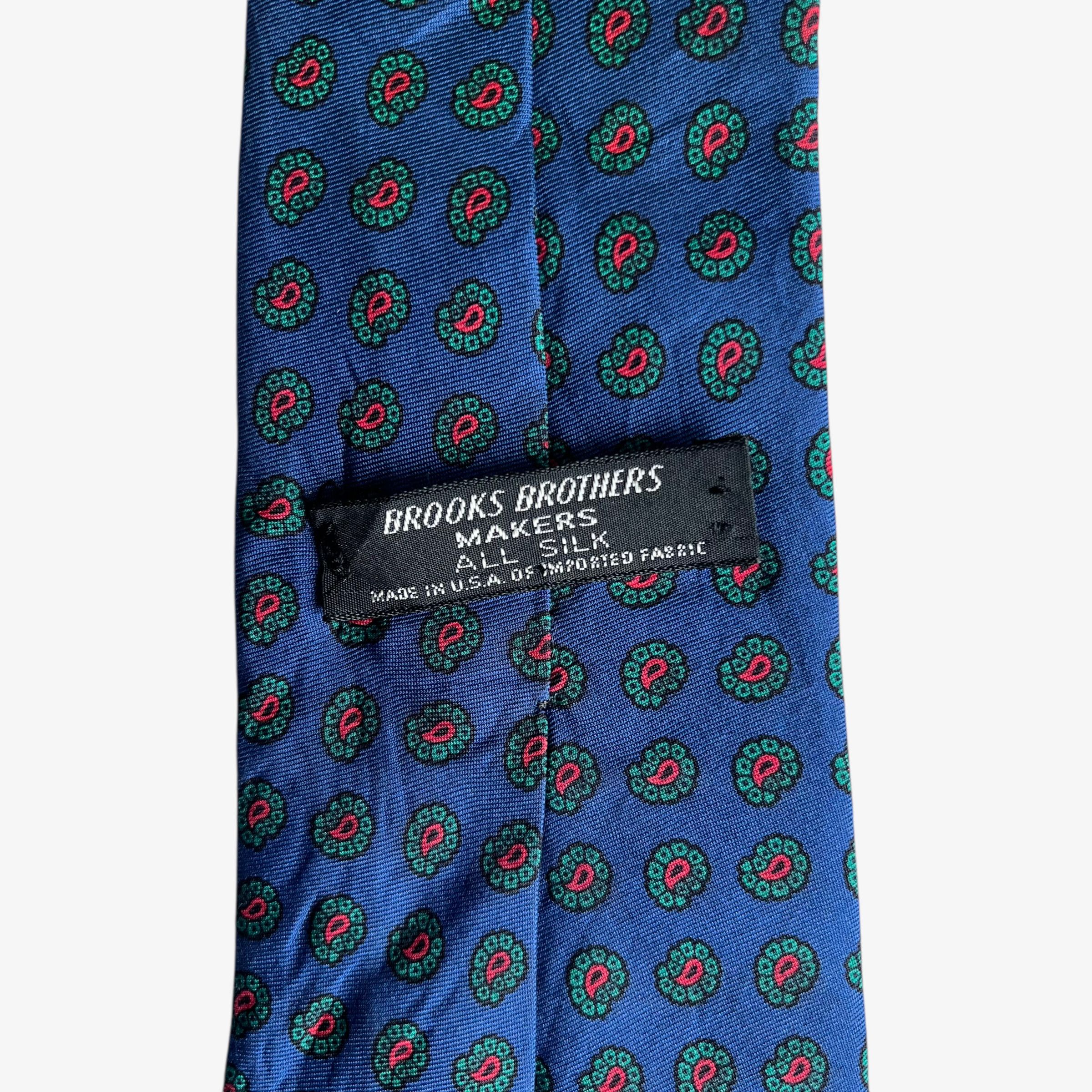 Brooks Brothers Vintage 80s Brooks Brothers Geometric Paisley Print Silk Tie Size ONE SIZE - 2 Thumbnail