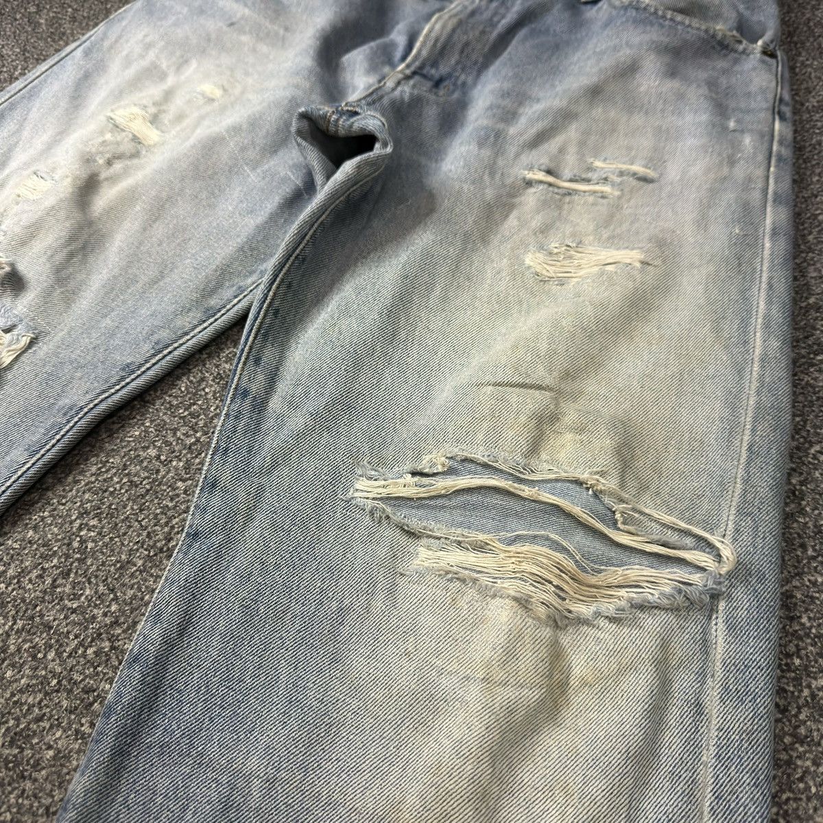 Japanese Brand Vintage Japanese Edwin 505xx Selvedge Thrashed Faded Jean Size US 34 / EU 50 - 5 Thumbnail