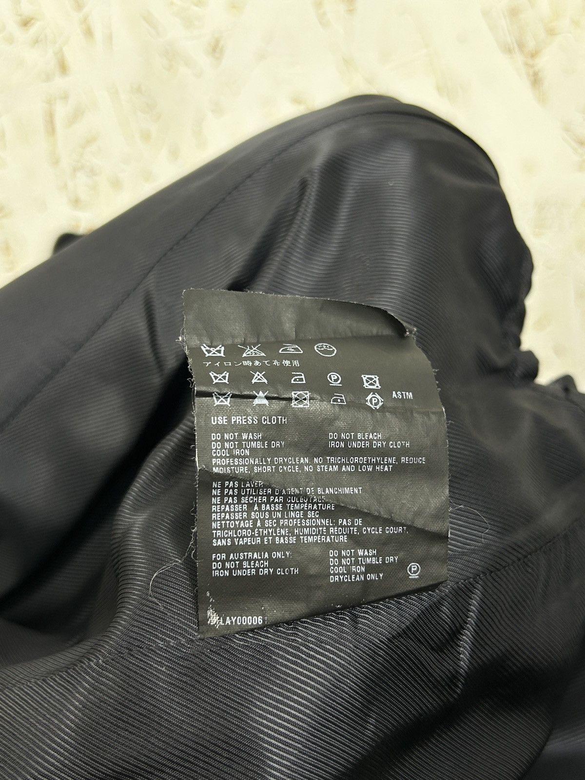 Prada 00s Vintage Prada Black Lana Wool Pea Coat 2008 Size 44 Size M / US 6-8 / IT 42-44 - 11 Thumbnail