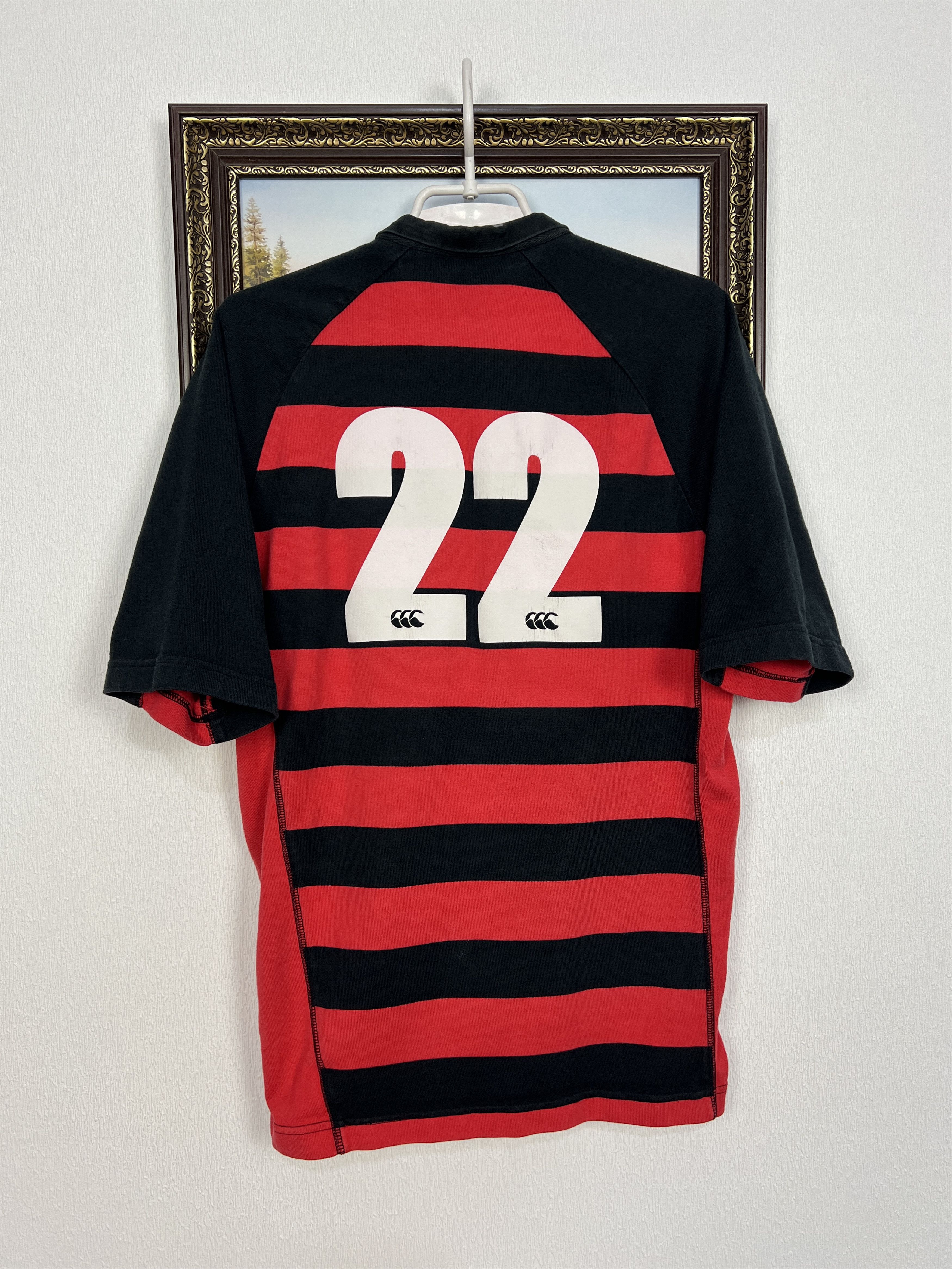 Canterbury of New Zealand Vintage 90's Haywards Heath Match Worn Rugby Jersey Trikot Size US L / EU 52-54 / 3 - 7 Thumbnail