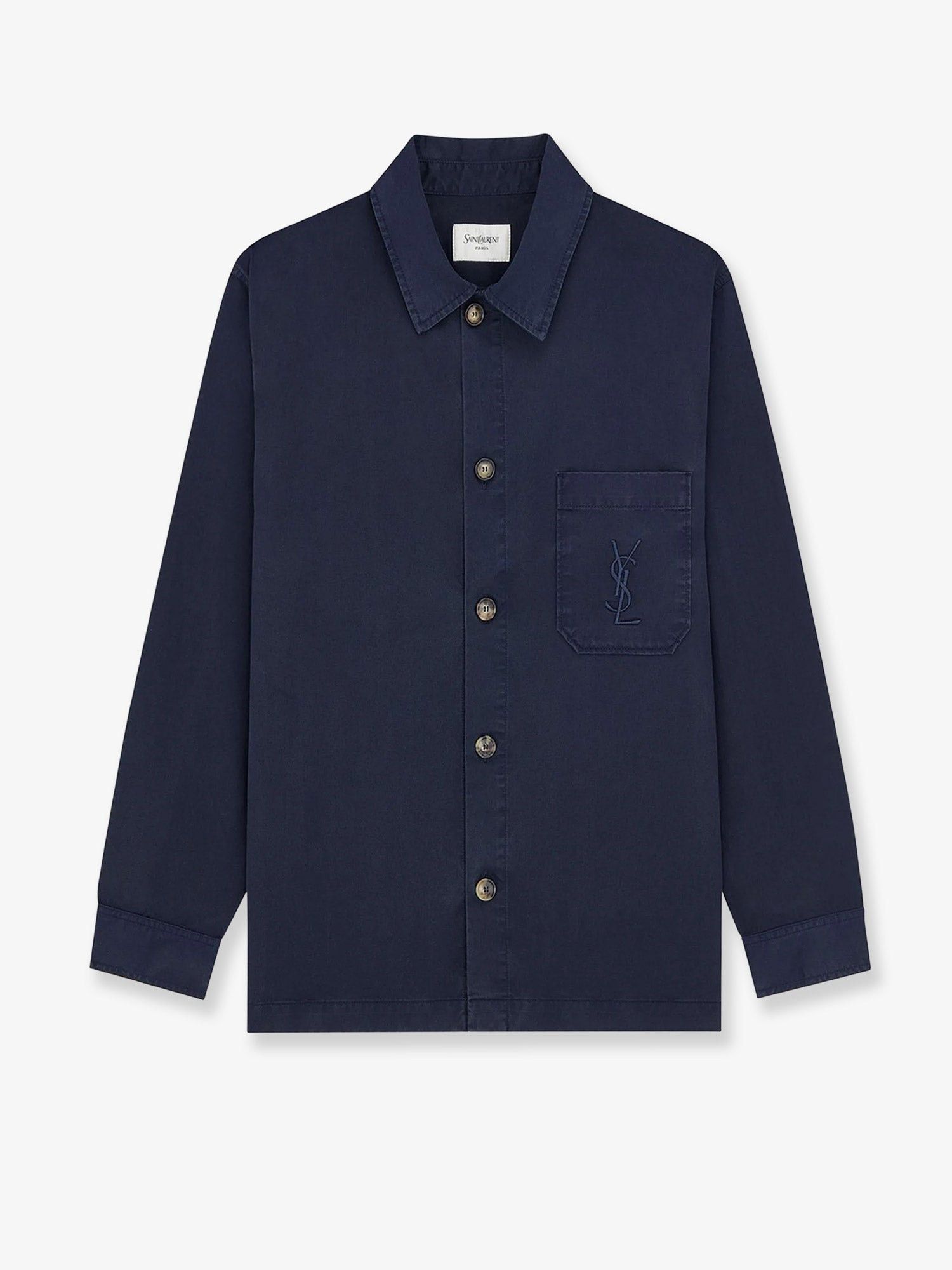 Yves Saint Laurent Saint Laurent Cassandre certified cotton Overshirt Tag Size L Men - USA Tariffs Included Size US L / EU 52-54 / 3 - 1 Thumbnail