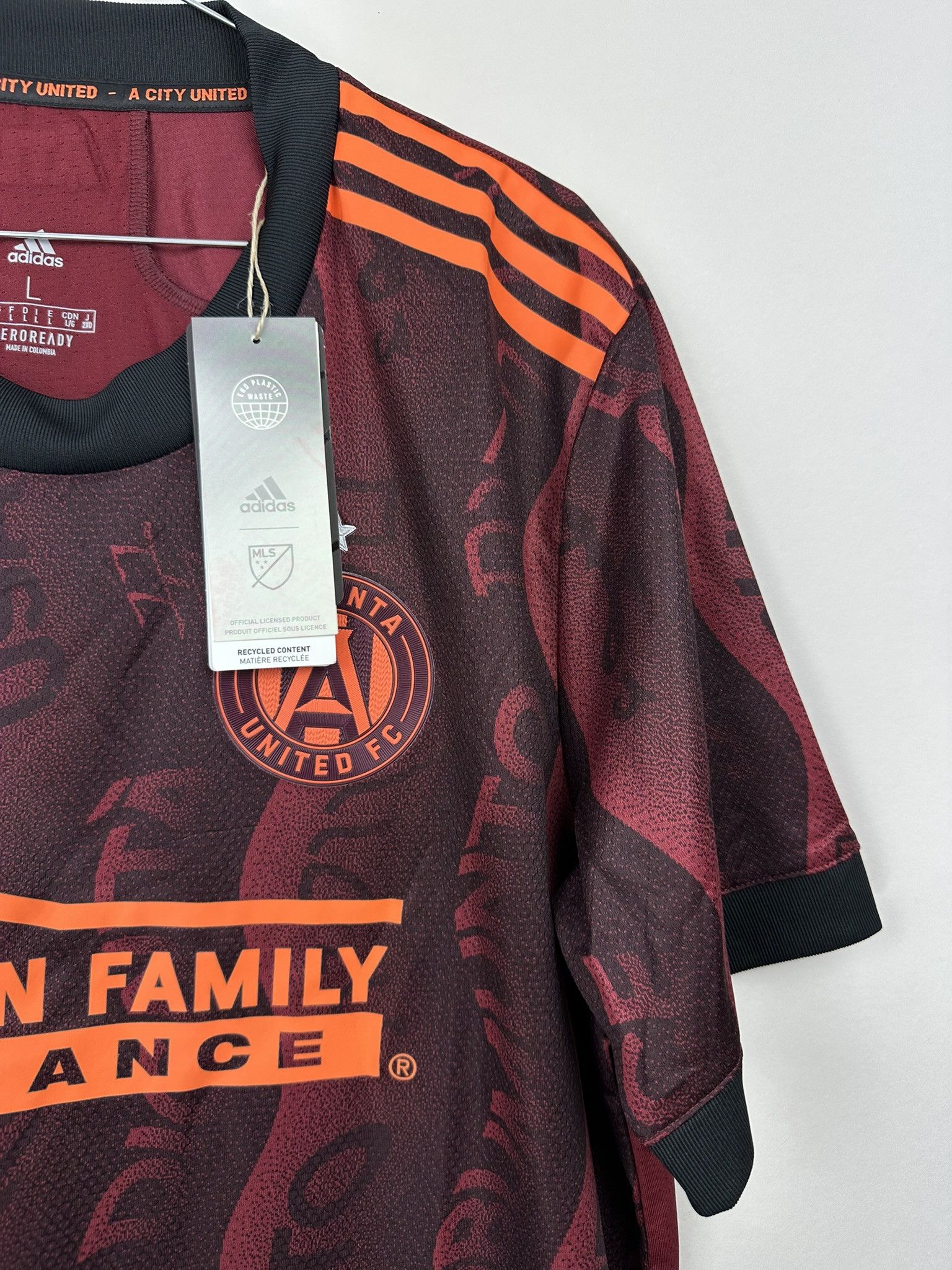 Adidas BNWT PLAYER ISSUE Atlanta United FC 2021 Third [L] Size US L / EU 52-54 / 3 - 4 Thumbnail