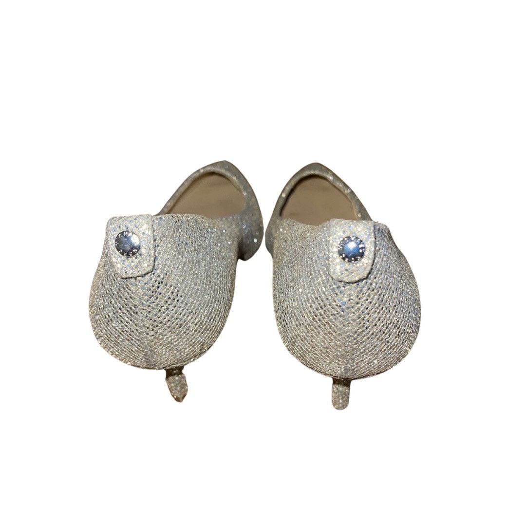 Michael Kors Michael Kors MK Kitten Pump Heel Silver Glitter Prom 7.5 Size US 7.5 / IT 37.5 - 4 Thumbnail