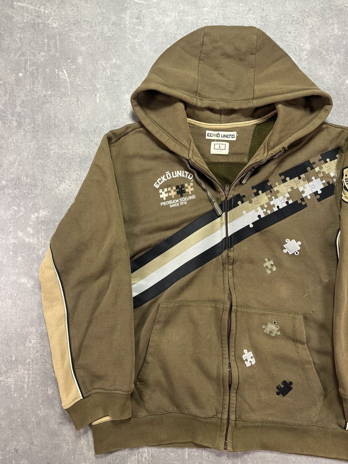 Ecko Unltd. Ecko Unltd. Puzzle Logo Baggy Zip Hoodie L XL Rare Size US L / EU 52-54 / 3 - 3 Thumbnail