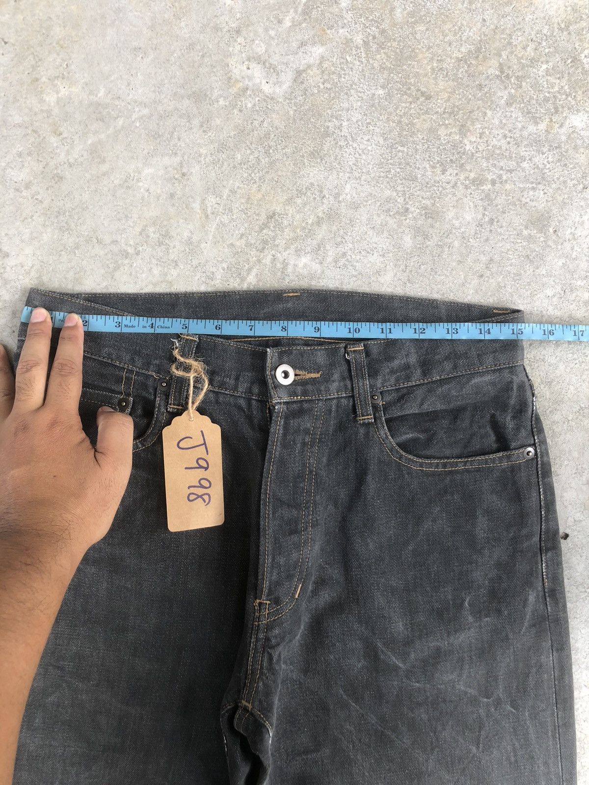 Japanese Brand Comme Ca Du Selvedge Denim Distressed Jeans Size US 30 / EU 46 - 23 Thumbnail