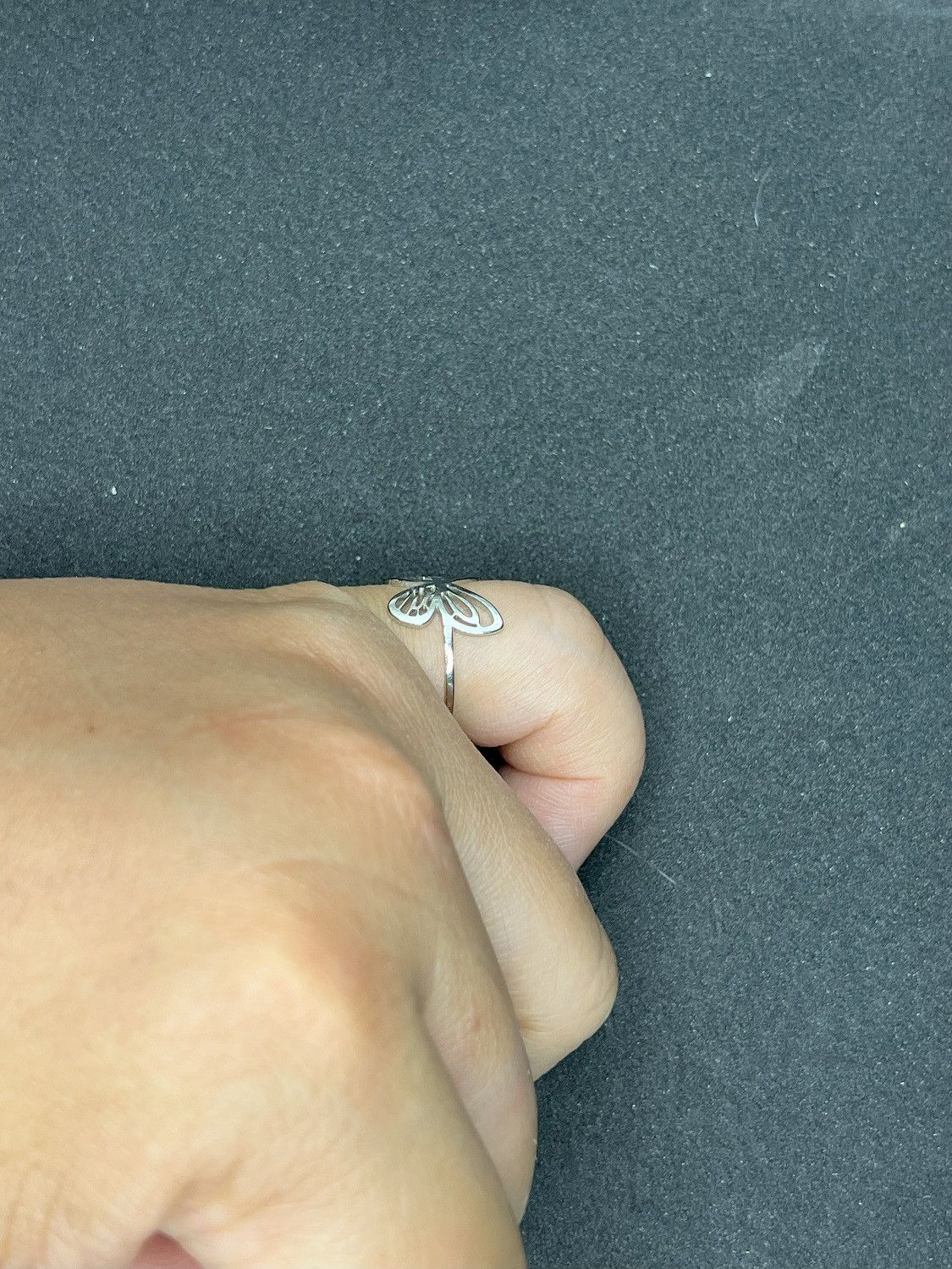Jewelry Butterfly Silver Ring - Size 6 Size ONE SIZE - 4 Thumbnail
