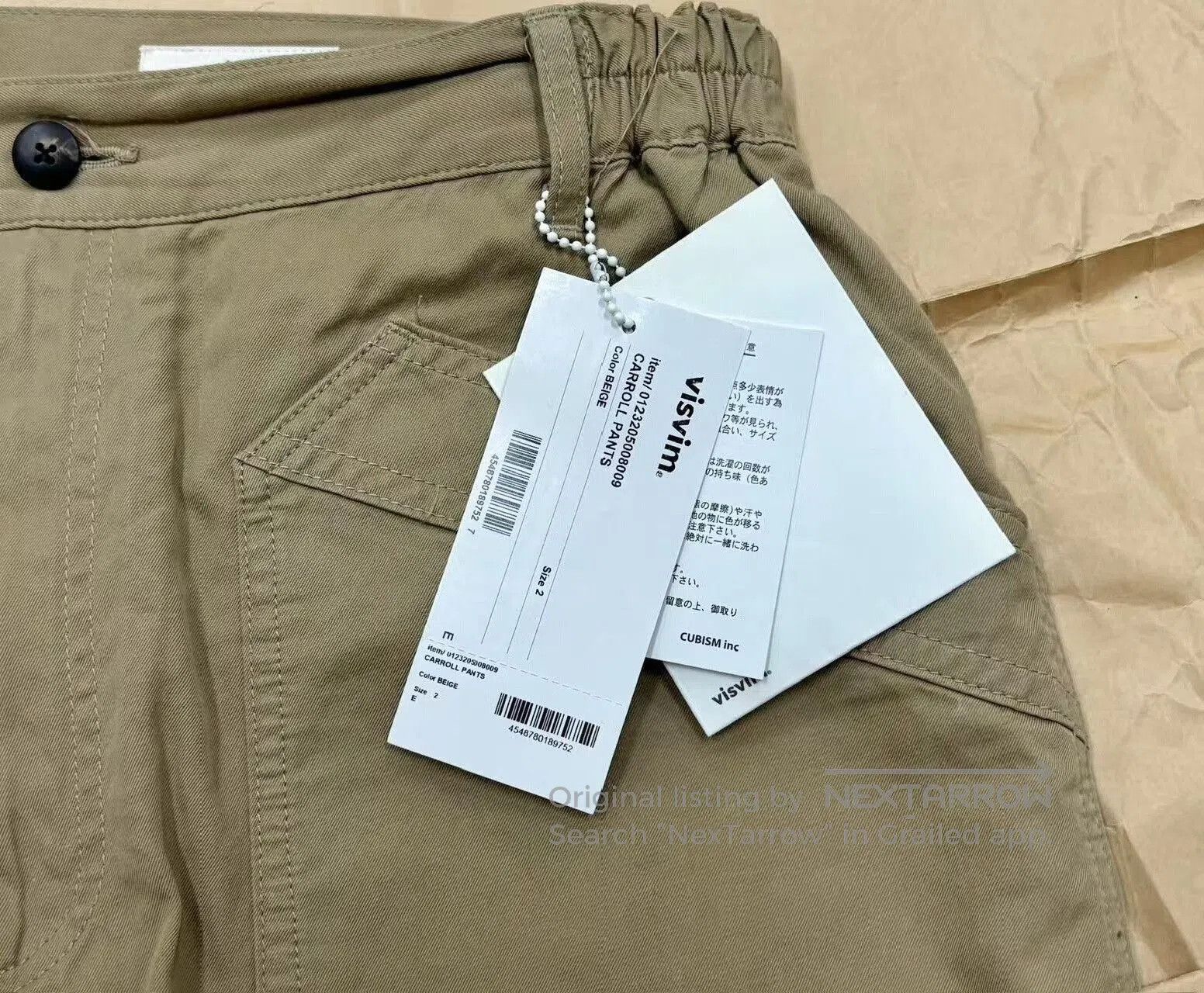 Visvim Visvim 23AW Carroll Beige Cargo Pants. Size US 26 / EU 42 - 4 Thumbnail