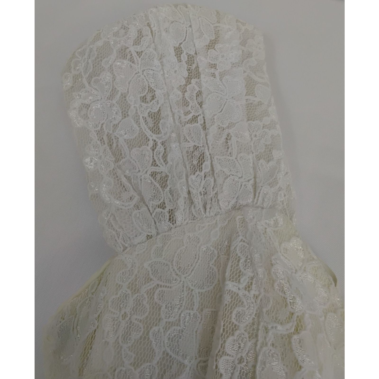Other Loralie Lace Gown Women's 8 White Vintage 80s Wedding Dress Size M / US 6-8 / IT 42-44 - 5 Thumbnail