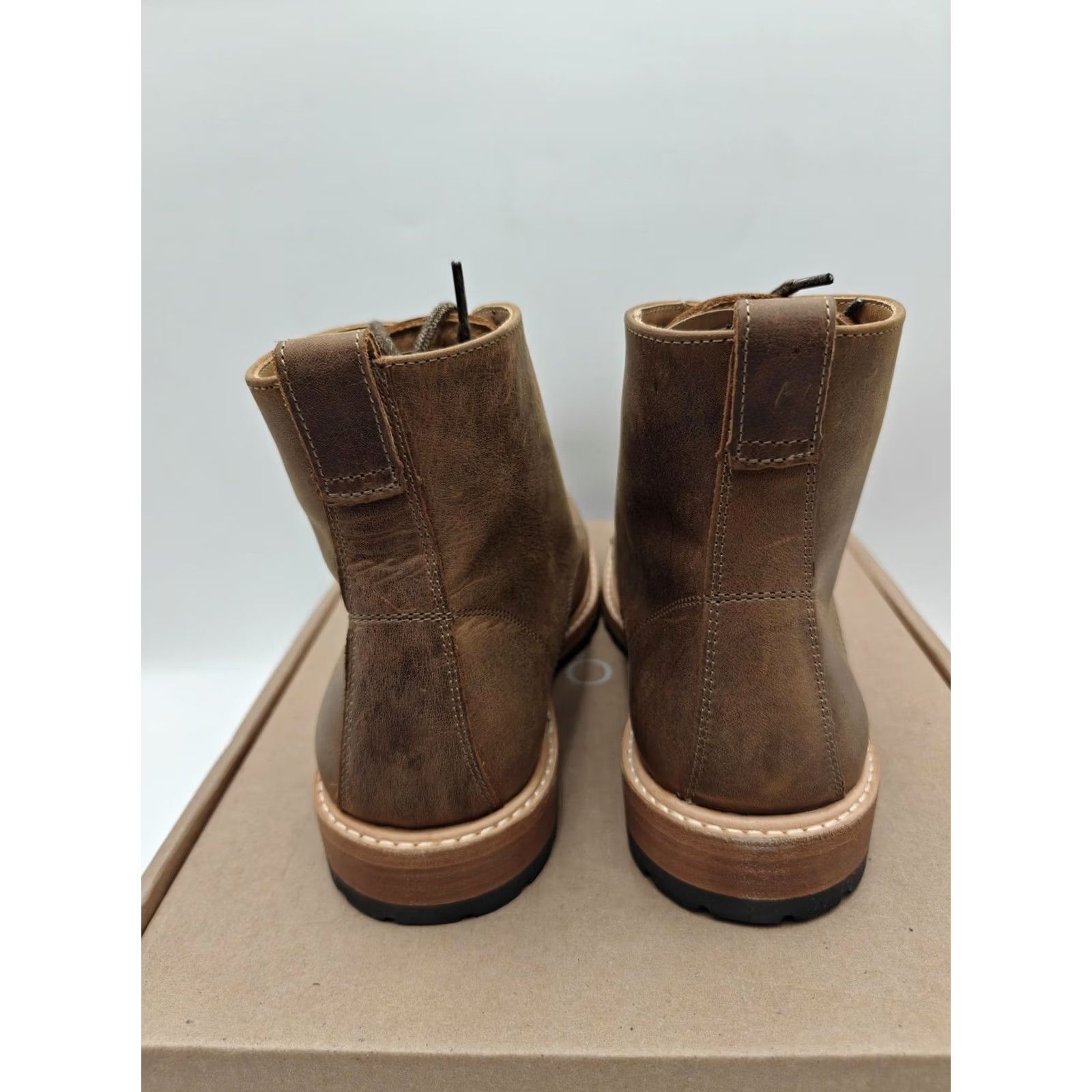 Nisolo Nisolo Boots Mens Size 8 Brown Leather Martin All-Weather Ankle Combat Lug Sole Shoes Size US 8 / EU 41 - 4 Thumbnail
