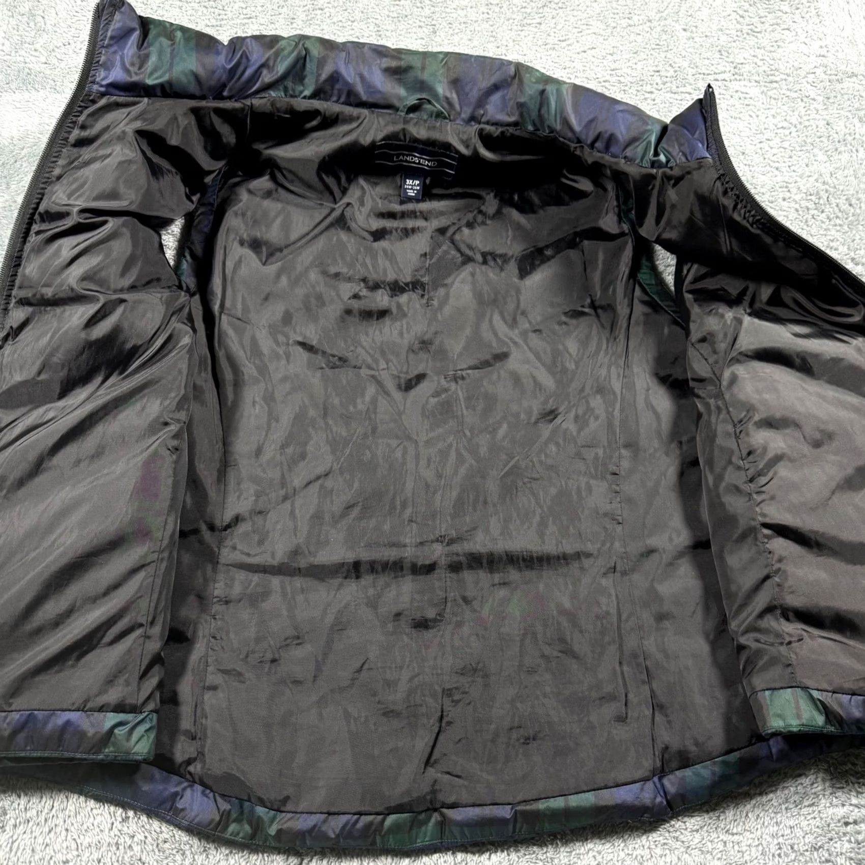 Lands' End Lands End Black Watch Plaid Down Puffer Vest Full Zip Multicolor Size 3XL Size US XXL / EU 58 / 5 - 5 Thumbnail