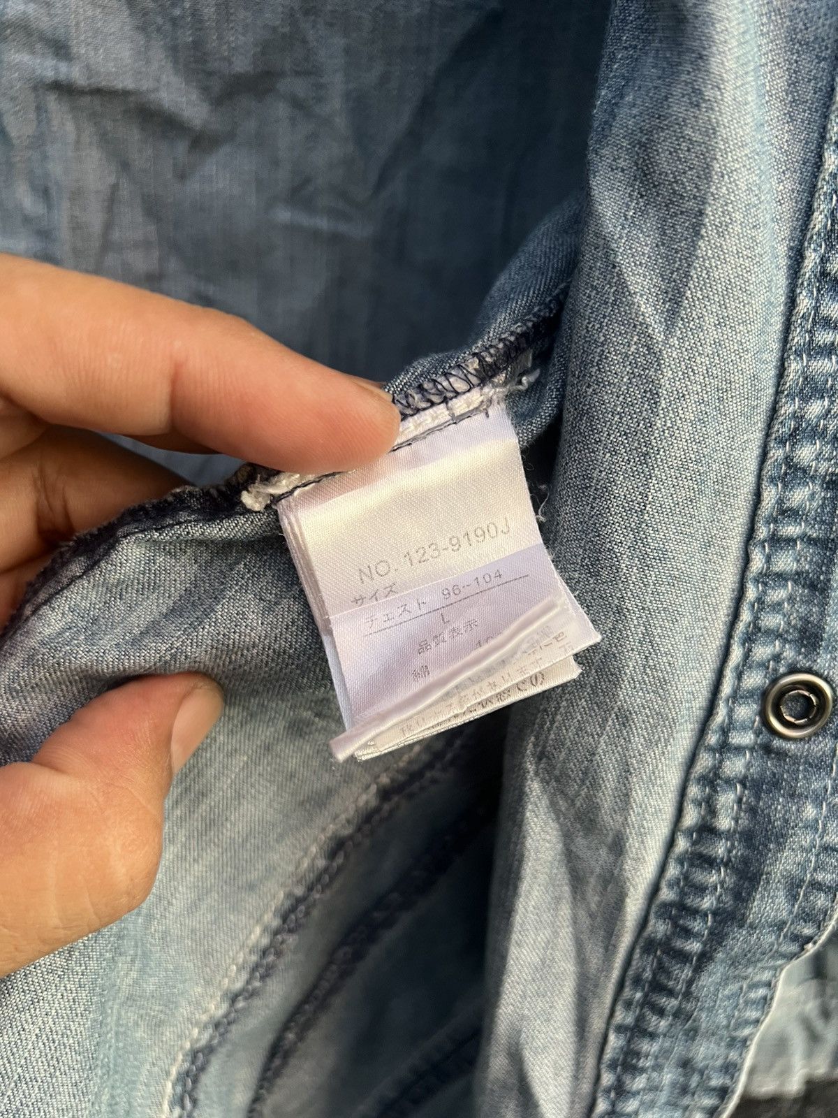 In The Attic Intheattic Snap Button Denim Shirt Size L / US 10 / IT 46 - 8 Thumbnail