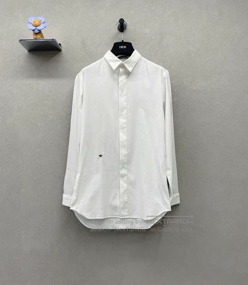 Dior Dior Size39 White embroidered shirt Size US XXS / EU 40 - 1 Thumbnail