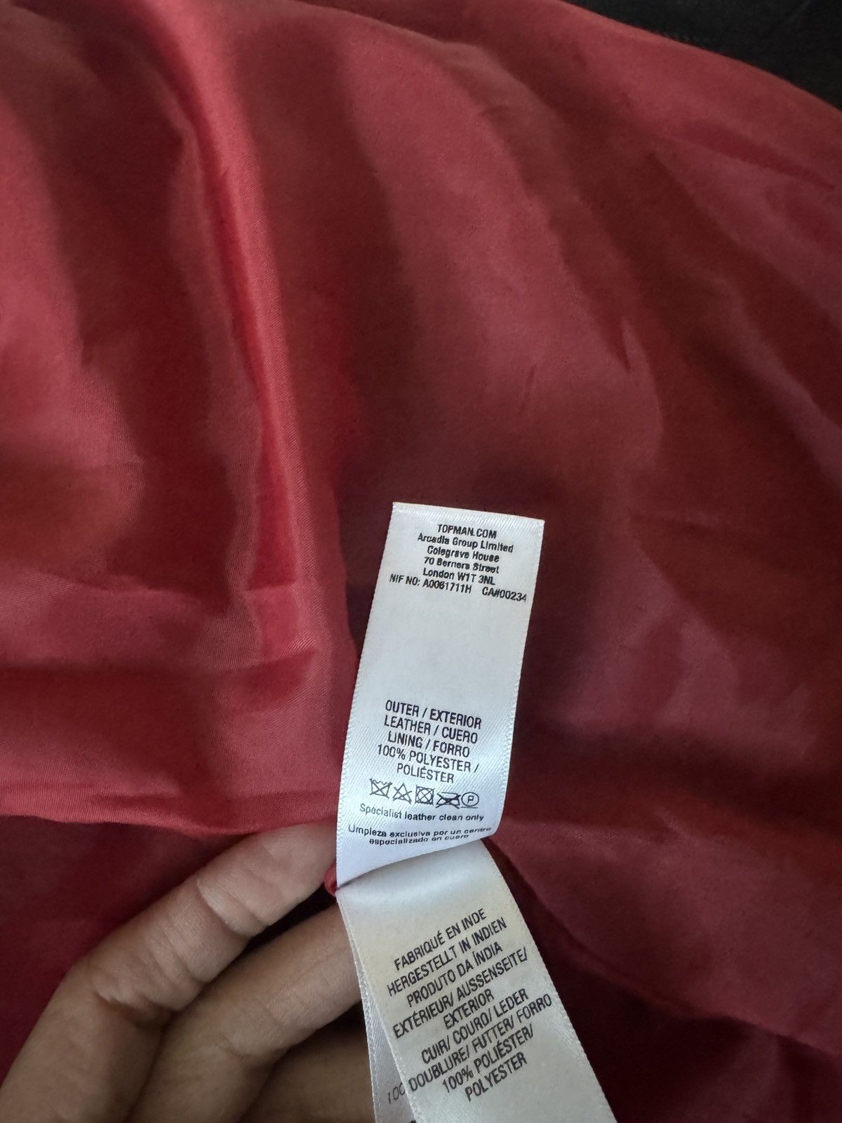 Topman Topman real leather jacket (size S) Size US S / EU 44-46 / 1 - 5 Thumbnail