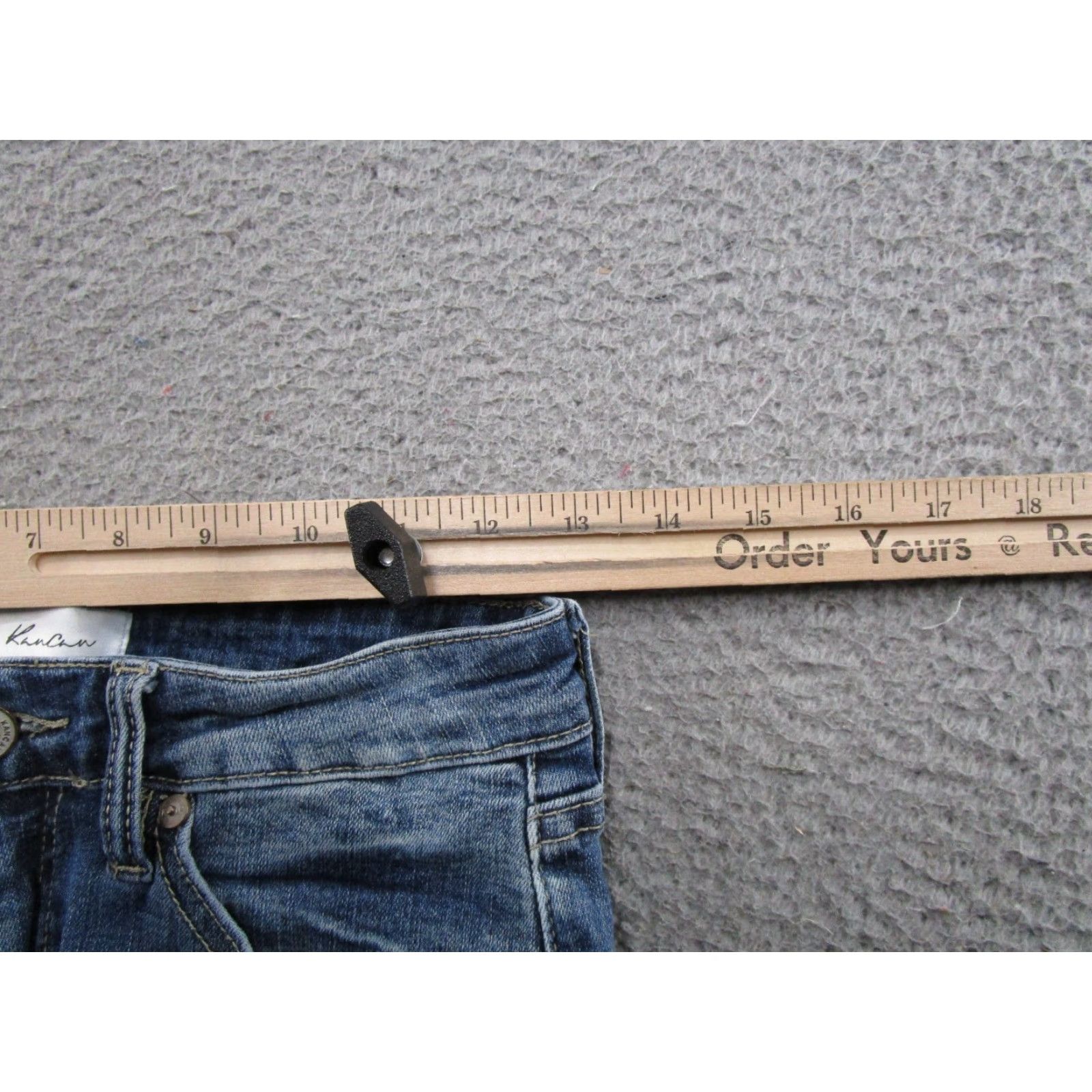 Vintage Kancan Women's Blue Stretch Denim Distressed Skinny Ankle Jeans Size 28 Size 28" / US 6 / IT 42 - 6 Thumbnail