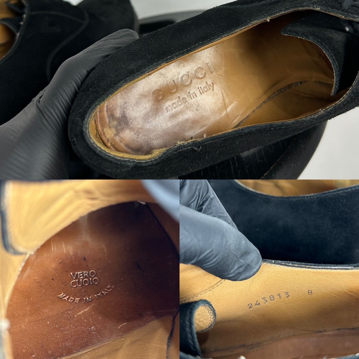 Gucci Gucci Black Suede Leather Oxford Dress Shoes Size US 9 / EU 42 - 24 Thumbnail
