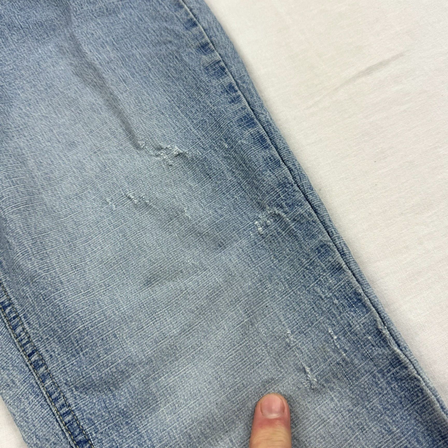 Vintage VINTAGE Squeeze Women's Flared Jeans 7/8 Low Rise Blue Hipster Y2K Punk Retro Size 28" / US 6 / IT 42 - 3 Thumbnail