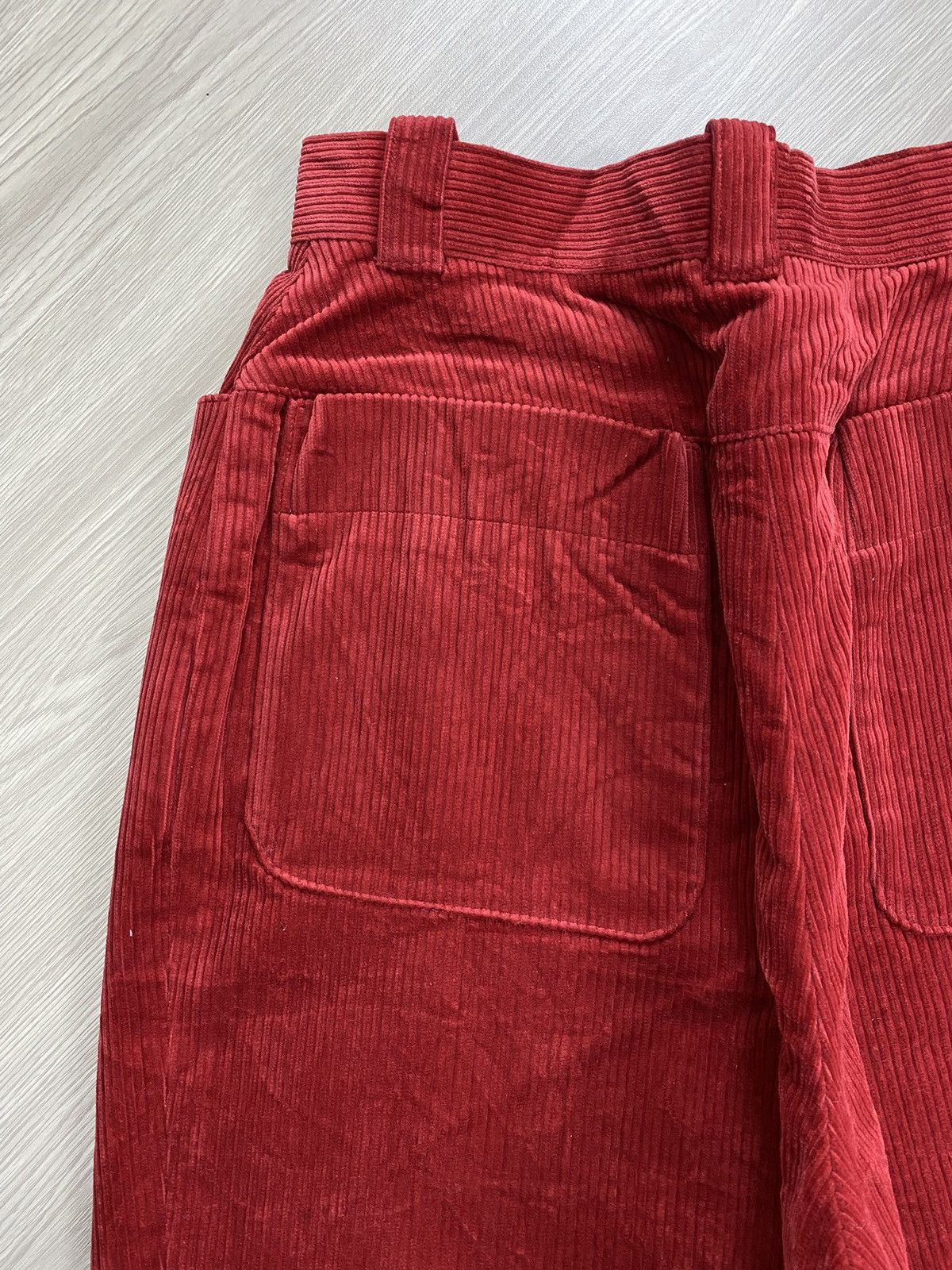 Christian Dior Monsieur 1990s Vintage Christian Dior Sport Red Corduroy Baggy Pants Size 38" / US 16 / IT 52 - 14 Thumbnail