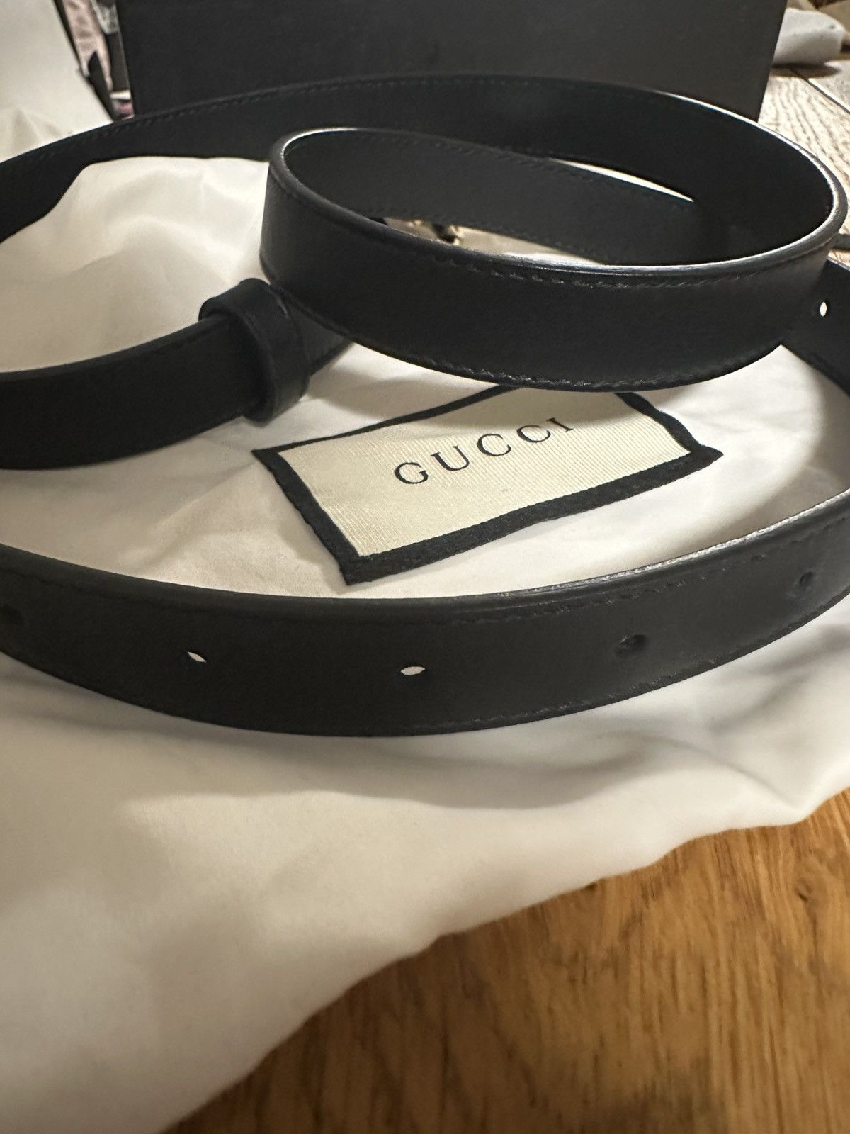 Gucci Gucci GG Marmont thin leather belt Size ONE SIZE - 7 Thumbnail