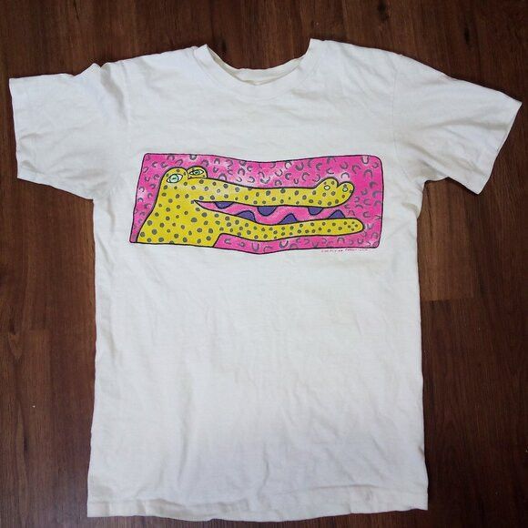 Other Vintage 90s Flying Porcupine Alligator Art T-Shirt Size US M / EU 48-50 / 2 - 2 Thumbnail