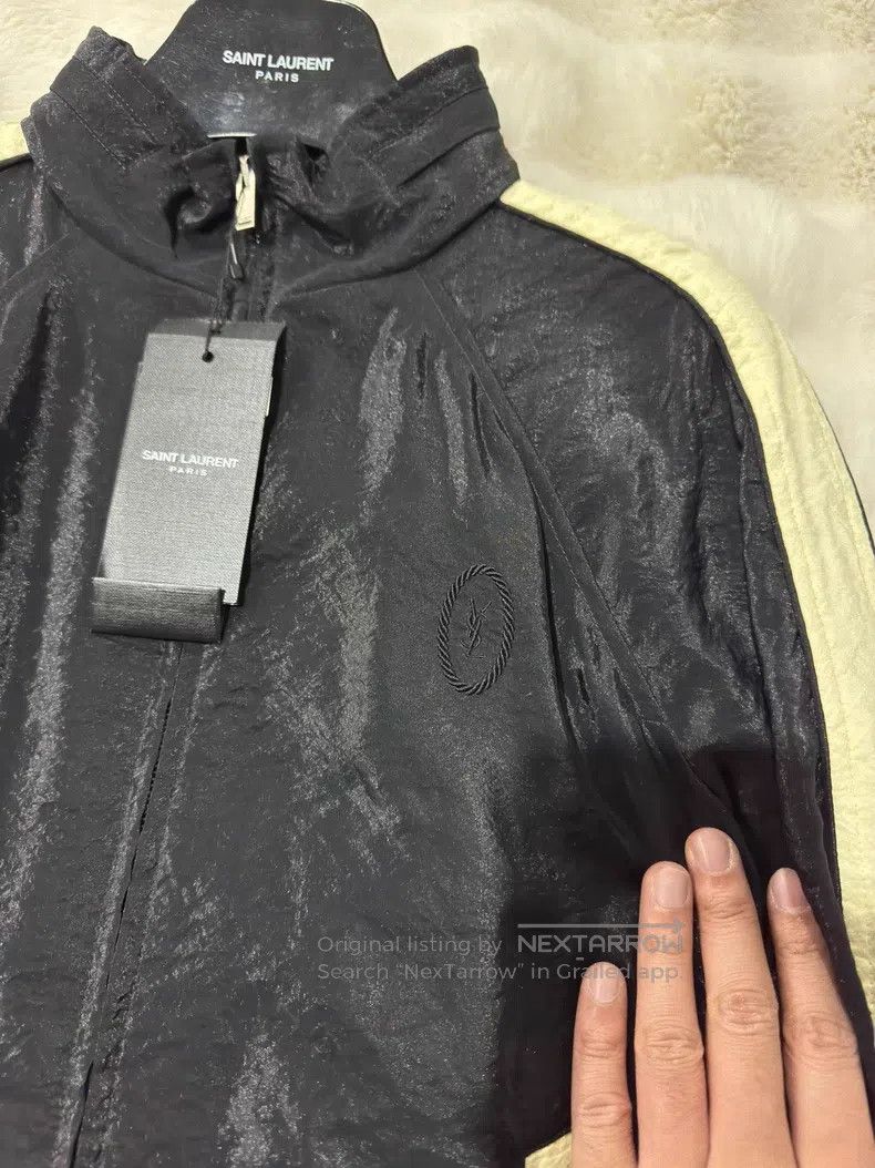 Saint Laurent Paris Saint Laurent Paris Black and White Pleated Jacket Size US M / EU 48-50 / 2 - 4 Thumbnail