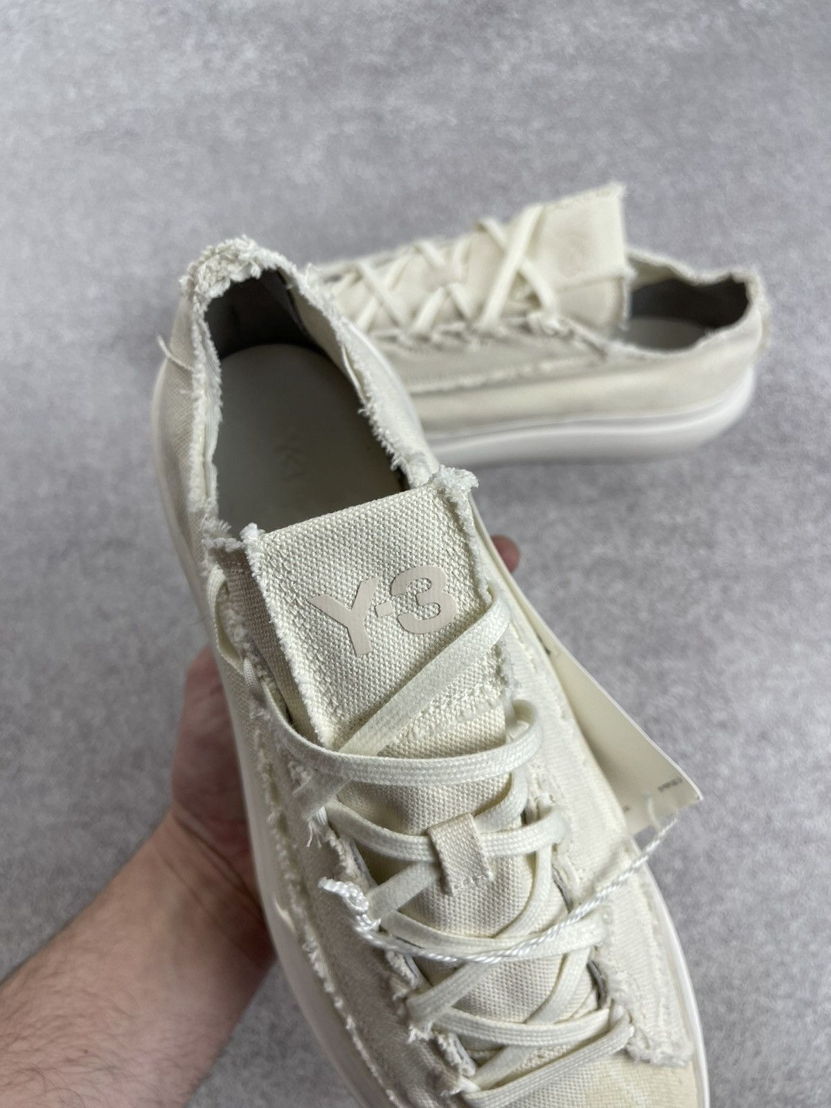 Y-3 Adidas Y-3 Yohji Yamamoto Nizza Low Beige Sneakers Size US 10.5 / EU 43-44 - 10 Thumbnail