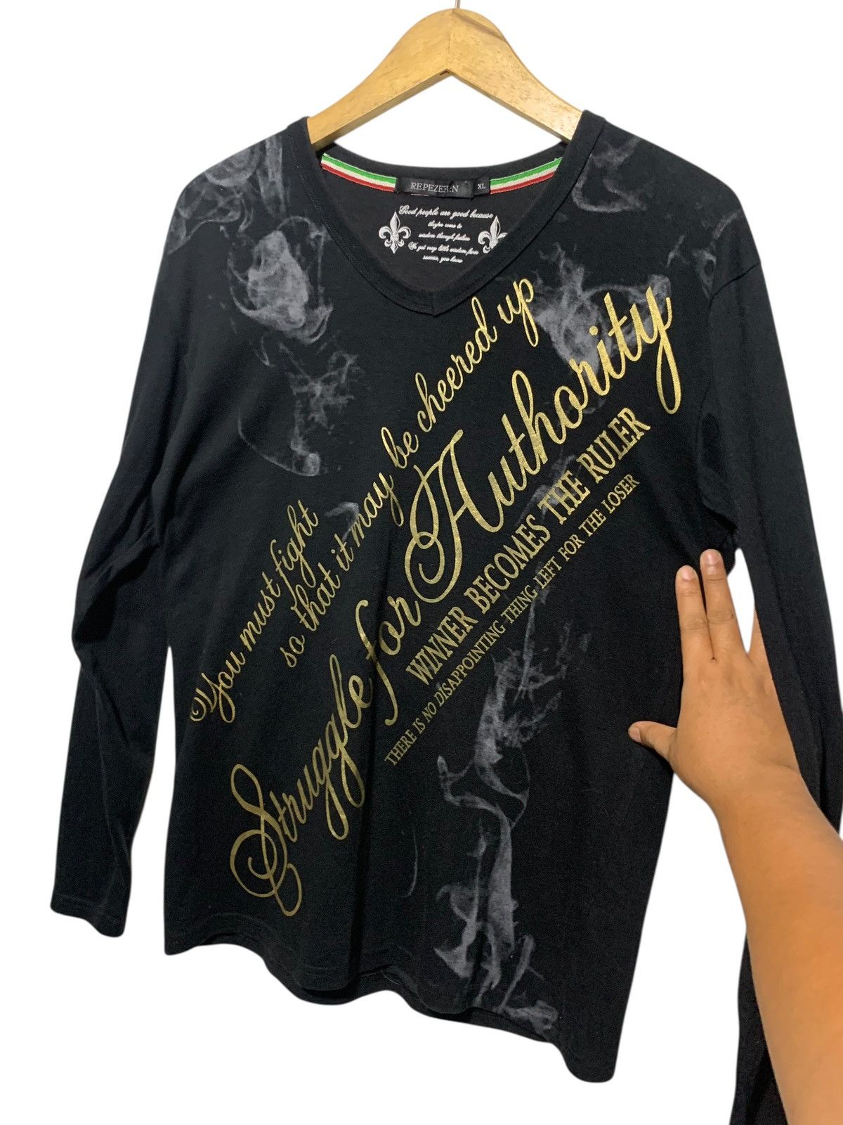 Hysteric Glamour × If Six Was Nine × Le Grande Bleu (L.G.B.) 2000s Repezeen gothic punk poem longsleeve Size US L / EU 52-54 / 3 - 2 Thumbnail