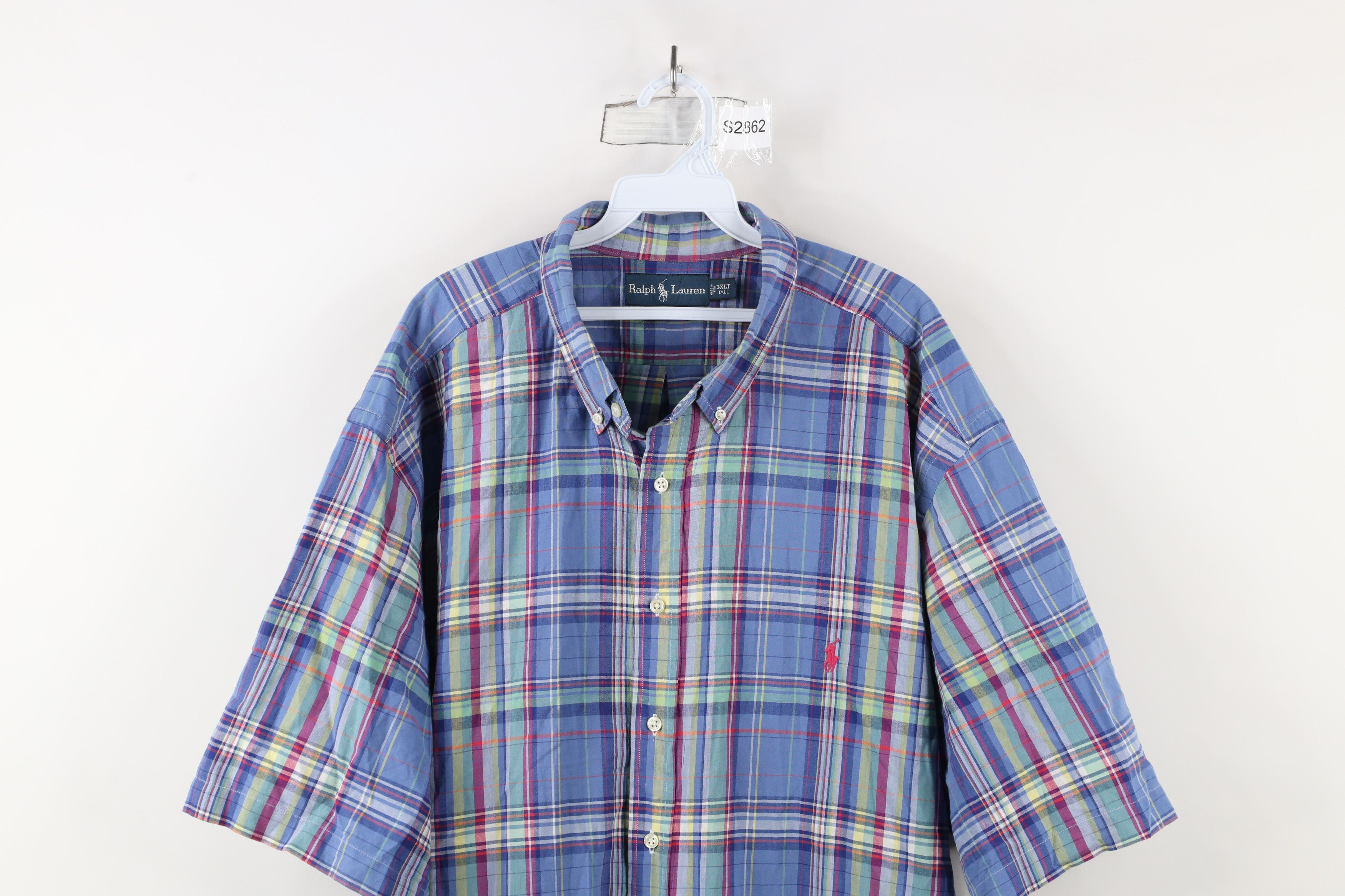 Polo Ralph Lauren Vintage 90s Ralph Lauren Plaid Button Down Shirt Cotton Size US XXL / EU 58 / 5 - 2 Thumbnail