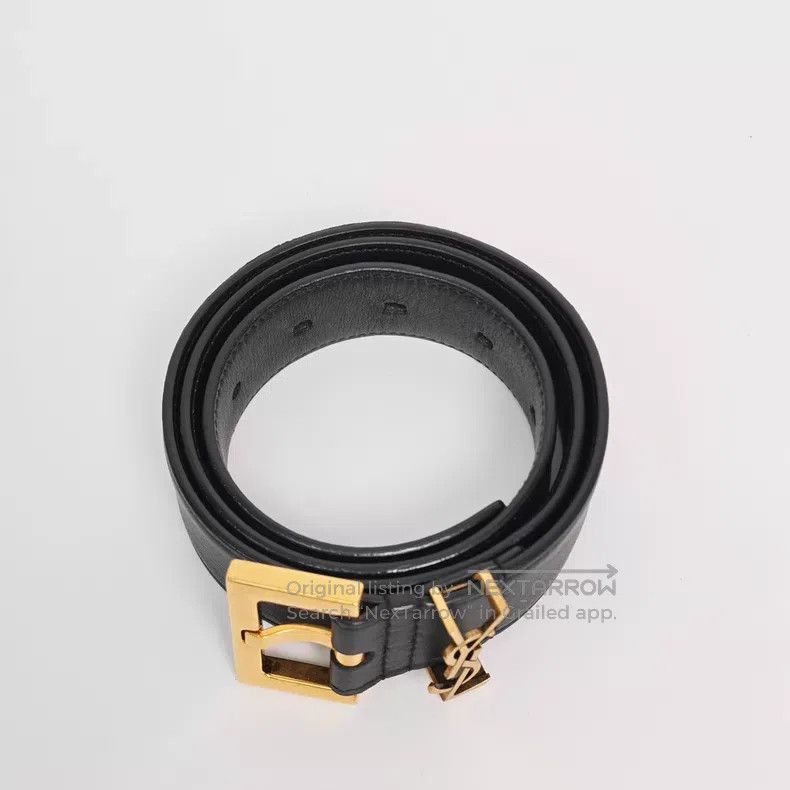 Saint Laurent Paris Saint Laurent Paris Black Gold Buckle Belt i Size ONE SIZE - 5 Thumbnail