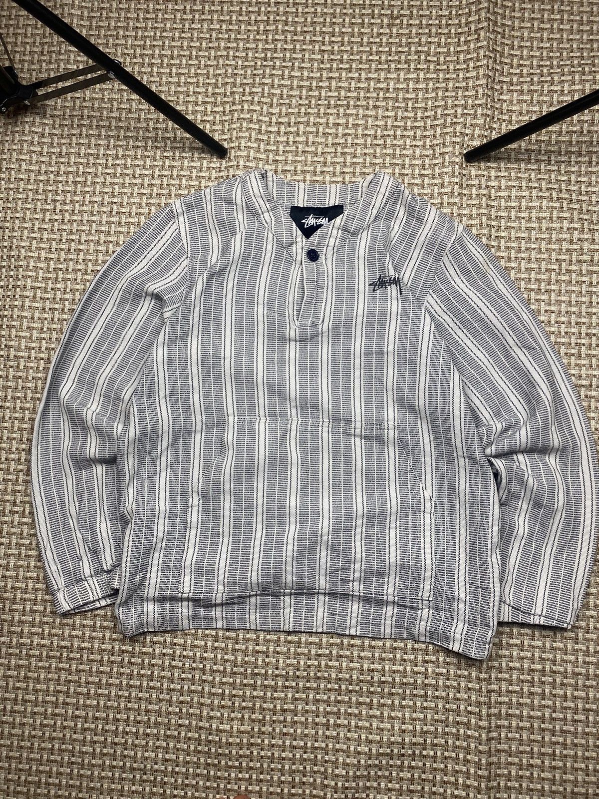 Japanese Brand × Stussy Stussy native striped hoodie sweatshirt vintage Size US M / EU 48-50 / 2 - 2 Thumbnail