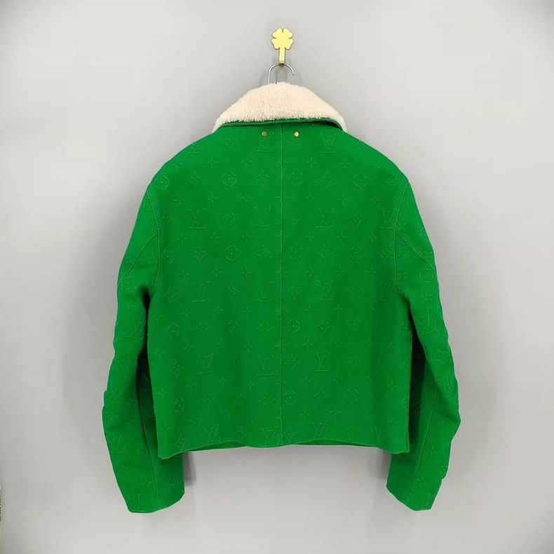 Louis Vuitton Louis Vuitton Green logging embossed logo fur collar denim Size US S / EU 44-46 / 1 - 2 Thumbnail
