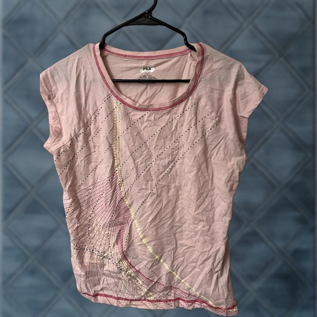 Fila Fila Shirt Adult XL Pink Graphic T-Shirt Women Size XL / US 12-14 / IT 48-50 - 1 Thumbnail