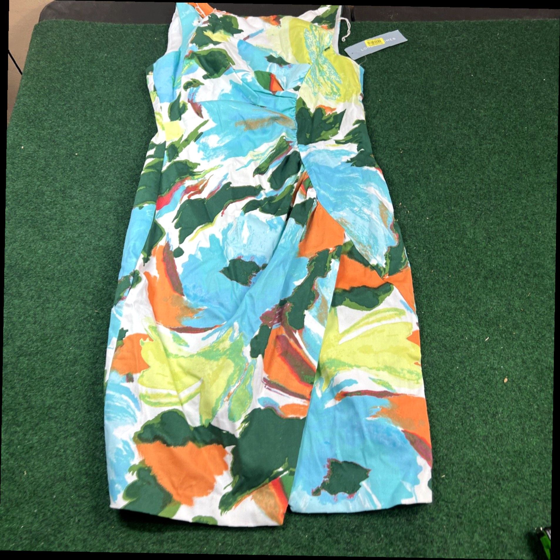 Vintage Womens London Times Size 8 Cinched/ Pleated Green/blue Pencil Dress New Size M / US 6-8 / IT 42-44 - 1 Thumbnail