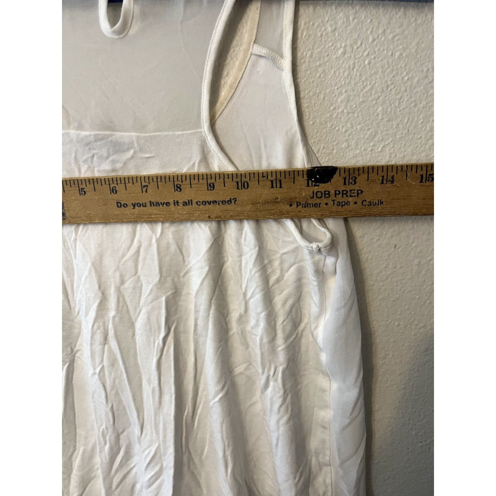 Express Express Tank Womens XS White Polyester Round Neck Solid Stretch Blouse Shirt Bib Size XS / US 0-2 / IT 36-38 - 5 Thumbnail