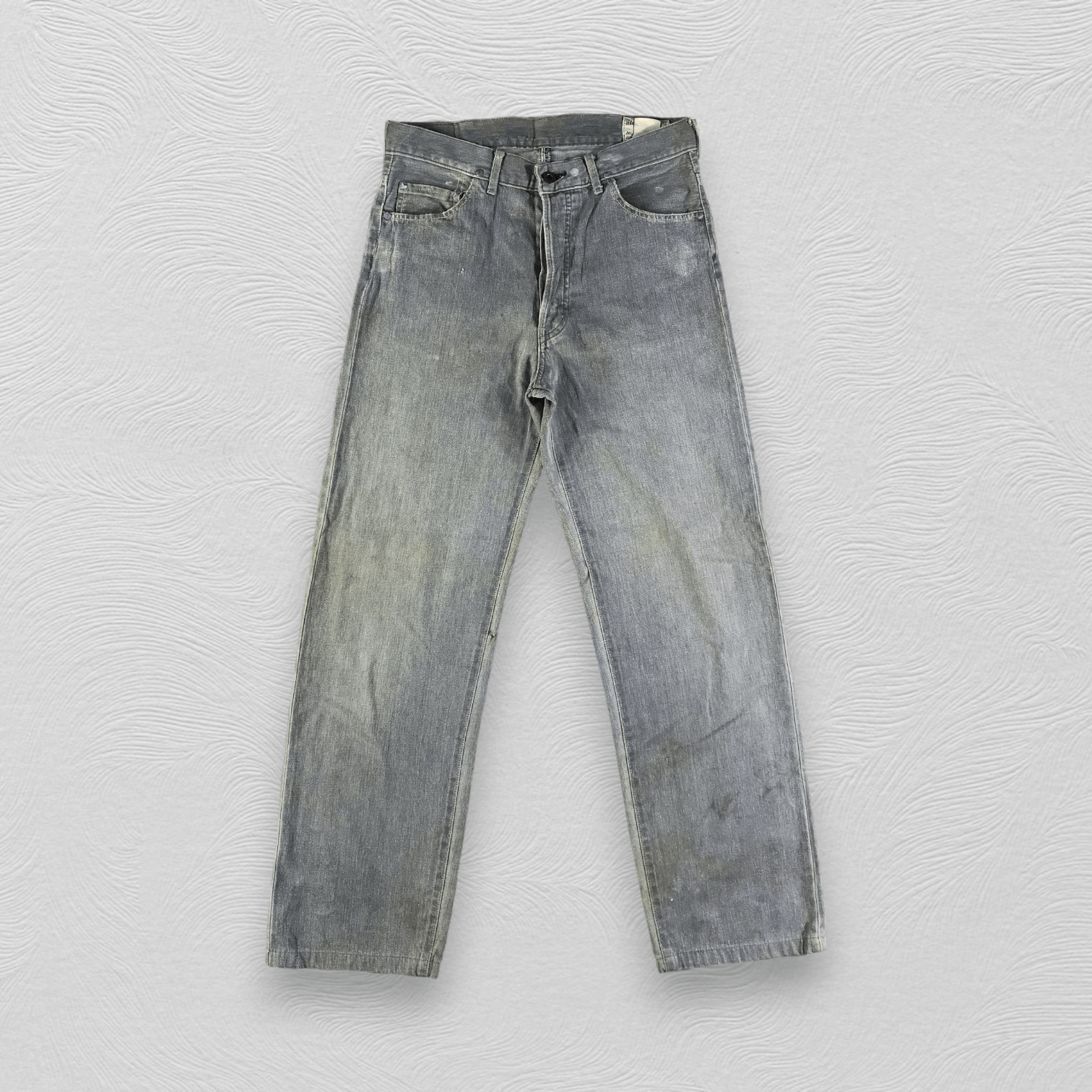 image of Vintage Bartack Jeans Dirty Wash Faded Denim Kj2403, Men's (Size 30)