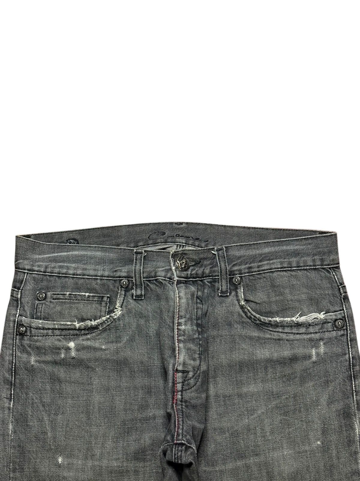Japanese Brand × Seditionaries Vintage Japanese Brand Skull Embroidery Mud Wash Loose Jeans Size US 32 / EU 48 - 4 Thumbnail