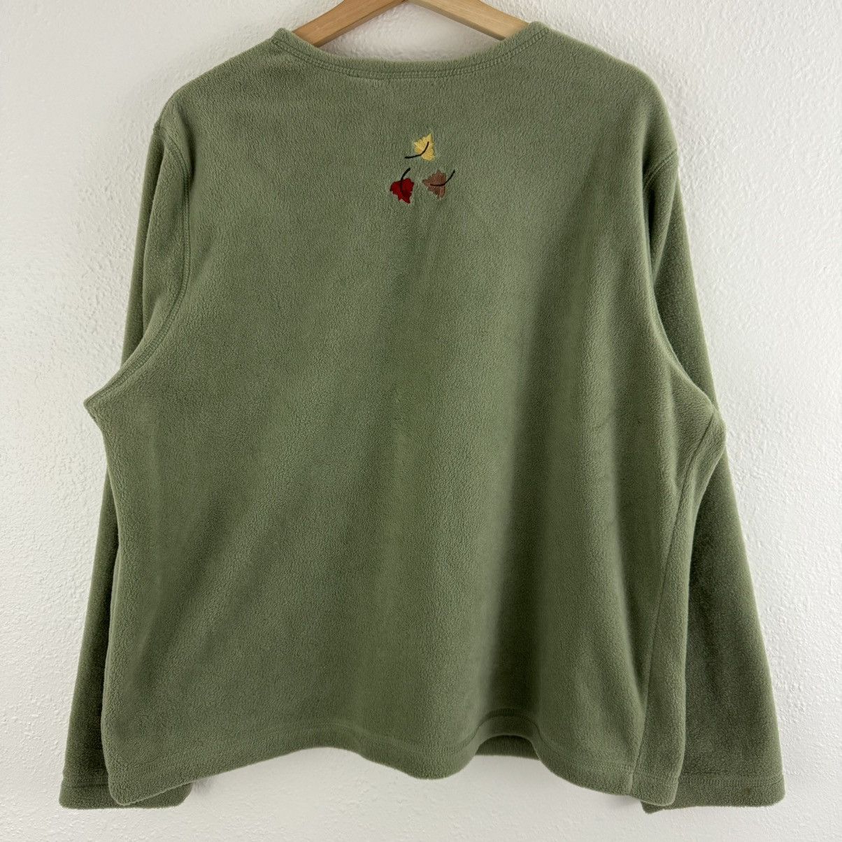 Croft & Barrow CROFT & BARROW Vintage Green Grandma Fall Fleece Cardigan Size XL / US 12-14 / IT 48-50 - 10 Thumbnail