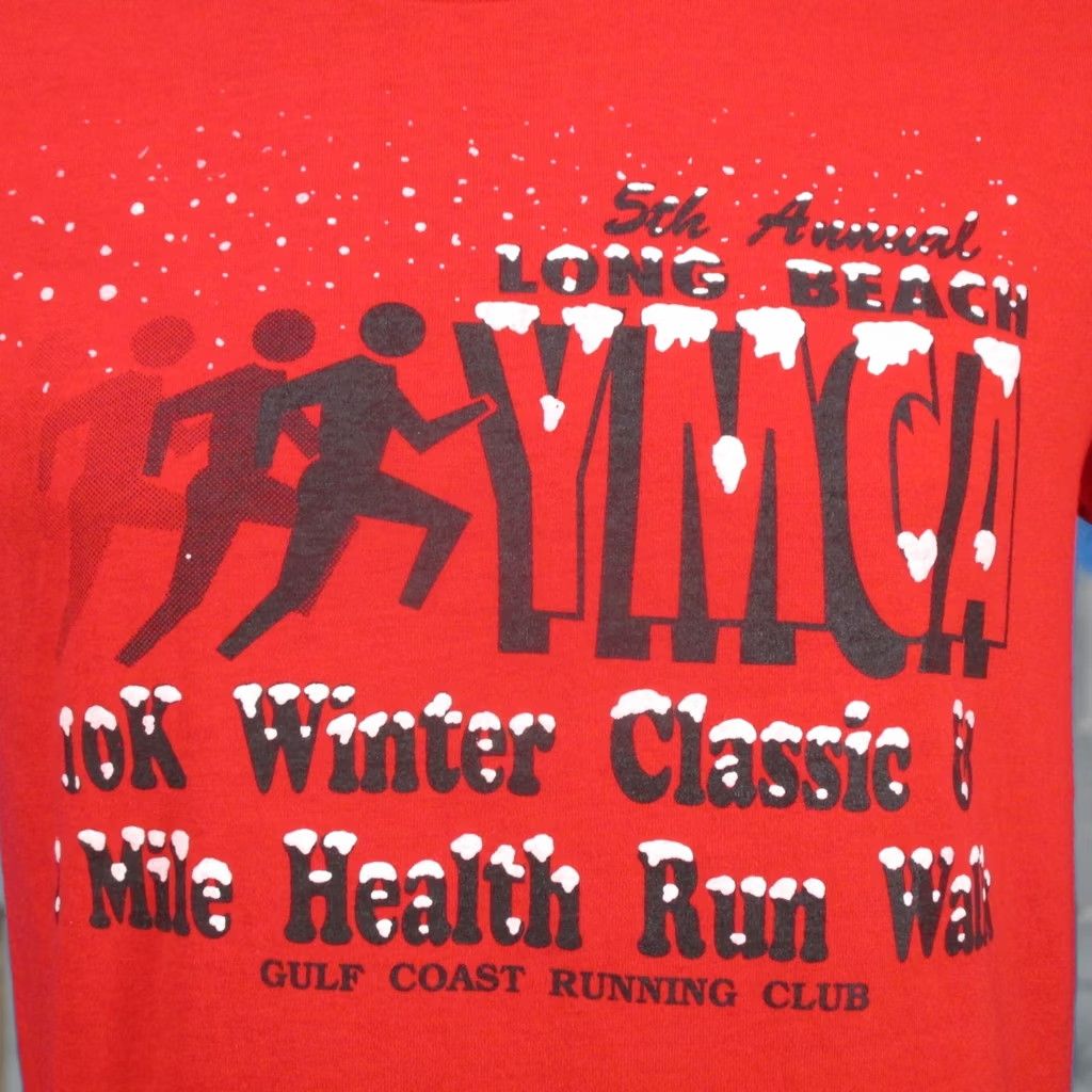 Vintage VINTAGE LONG BEACH MISSISSIPPI WINTER MARATHON T-Shirt S 80s thin single stitch Size US S / EU 44-46 / 1 - 1 Thumbnail